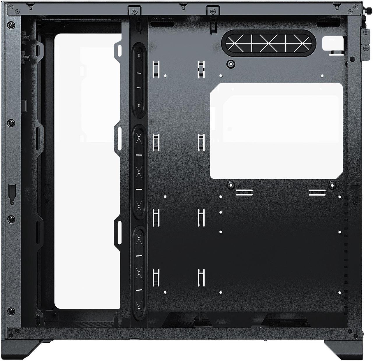 Alt view image 10 of 15 - MetallicGear NEO Qube, Dual Tempered Glass Design, Dual Chamber ATX Mid-Tower, Digital-RGB Lighting, Dual System Support, Black