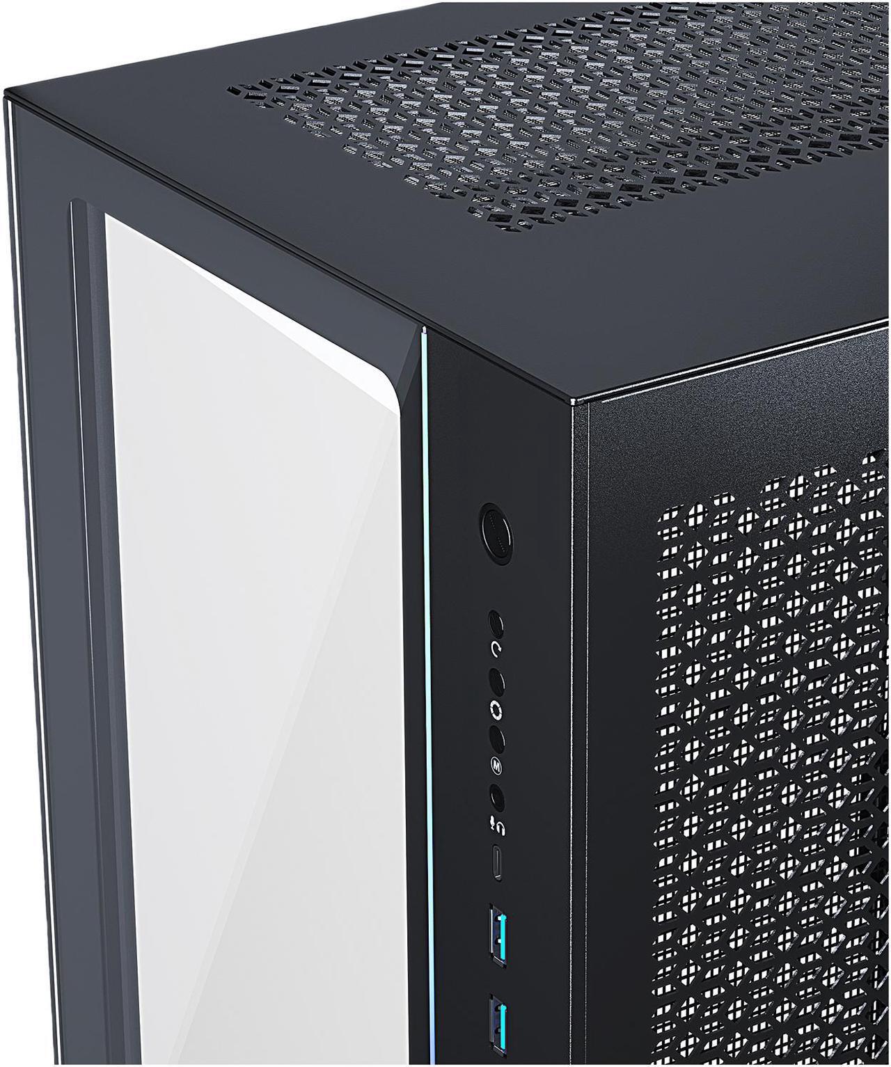 Alt view image 11 of 15 - MetallicGear NEO Qube, Dual Tempered Glass Design, Dual Chamber ATX Mid-Tower, Digital-RGB Lighting, Dual System Support, Black