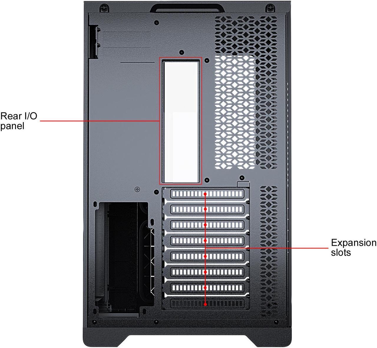 Alt view image 15 of 15 - MetallicGear NEO Qube, Dual Tempered Glass Design, Dual Chamber ATX Mid-Tower, Digital-RGB Lighting, Dual System Support, Black