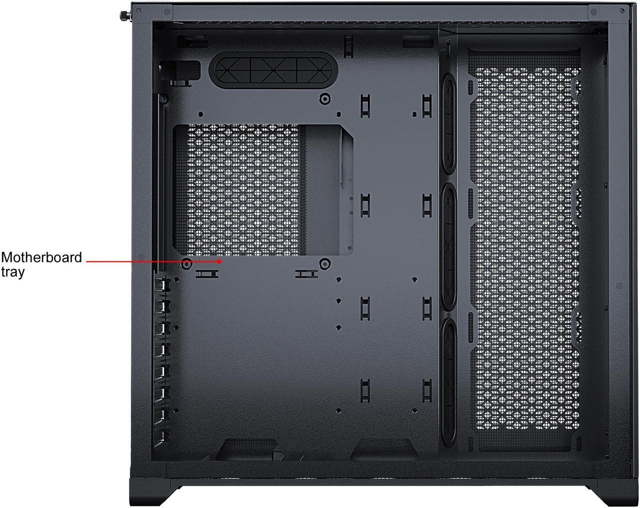 Alt view image 8 of 15 - MetallicGear NEO Qube, Dual Tempered Glass Design, Dual Chamber ATX Mid-Tower, Digital-RGB Lighting, Dual System Support, Black