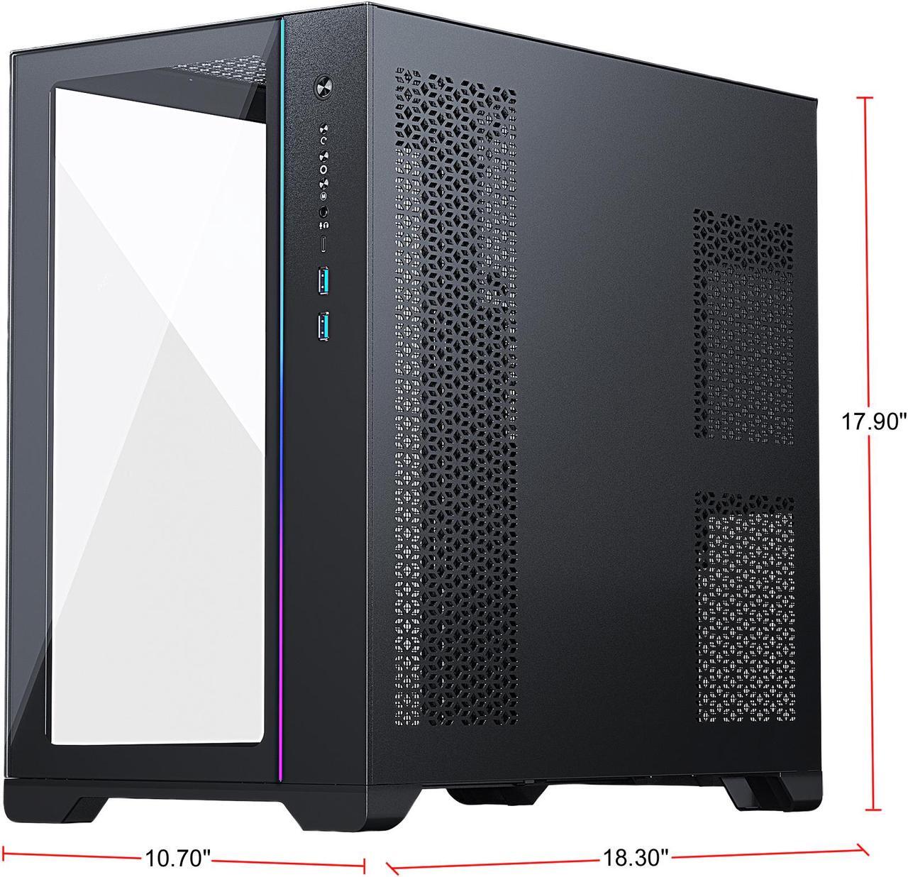 Alt view image 6 of 15 - MetallicGear NEO Qube, Dual Tempered Glass Design, Dual Chamber ATX Mid-Tower, Digital-RGB Lighting, Dual System Support, Black
