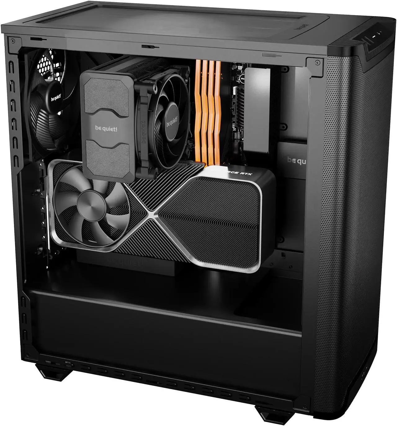 Alt view image 5 of 9 - be quiet! BGW74 PURE BASE 501 Airflow Black ABS / Steel / Tempered Glass ATX Full Tower Computer Case
