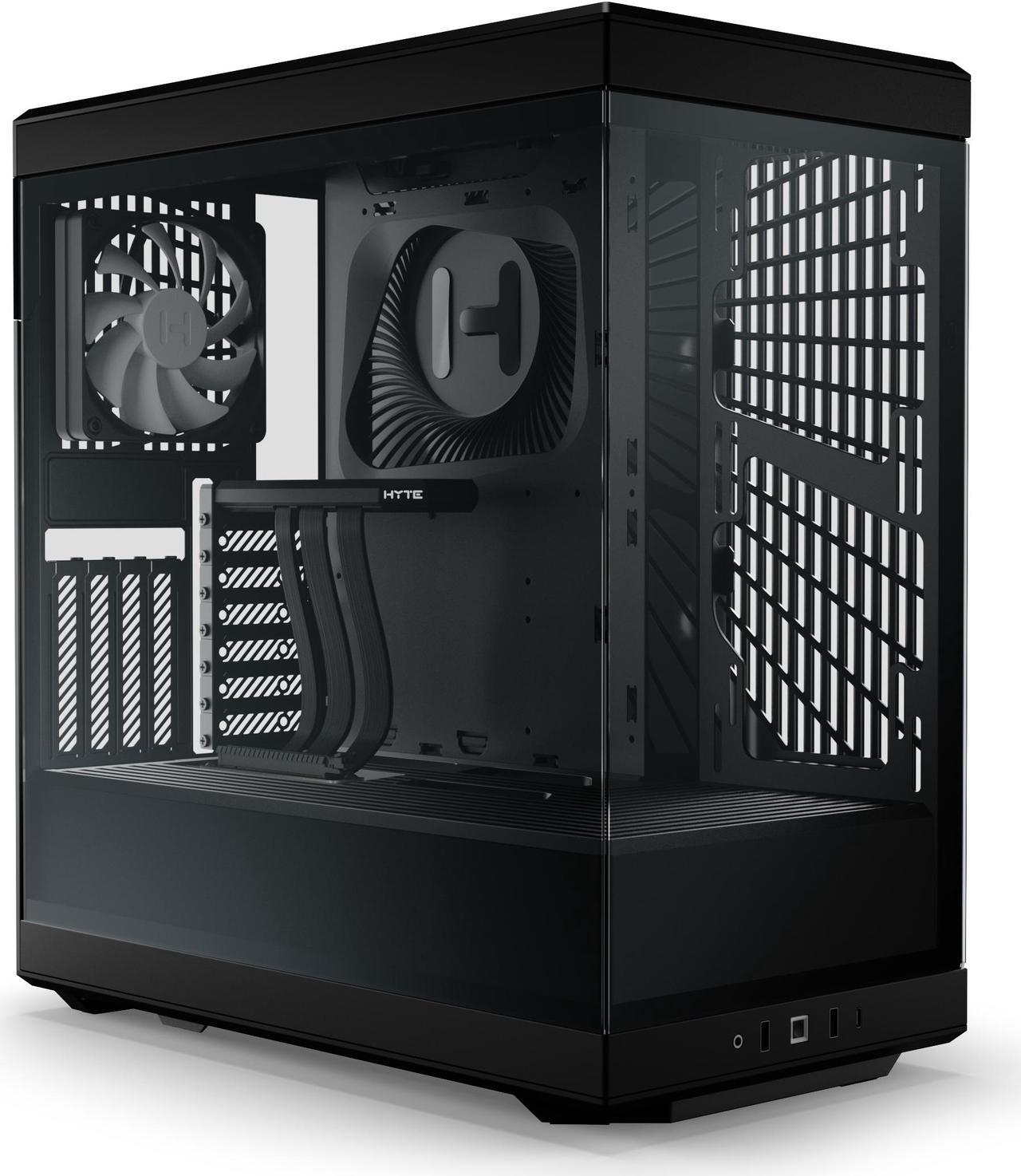 HYTE Y40 Mainstream Vertical GPU Case ATX Mid Tower Gaming Case with PCI Express 4.0 x 16 Riser Cable Included, Black