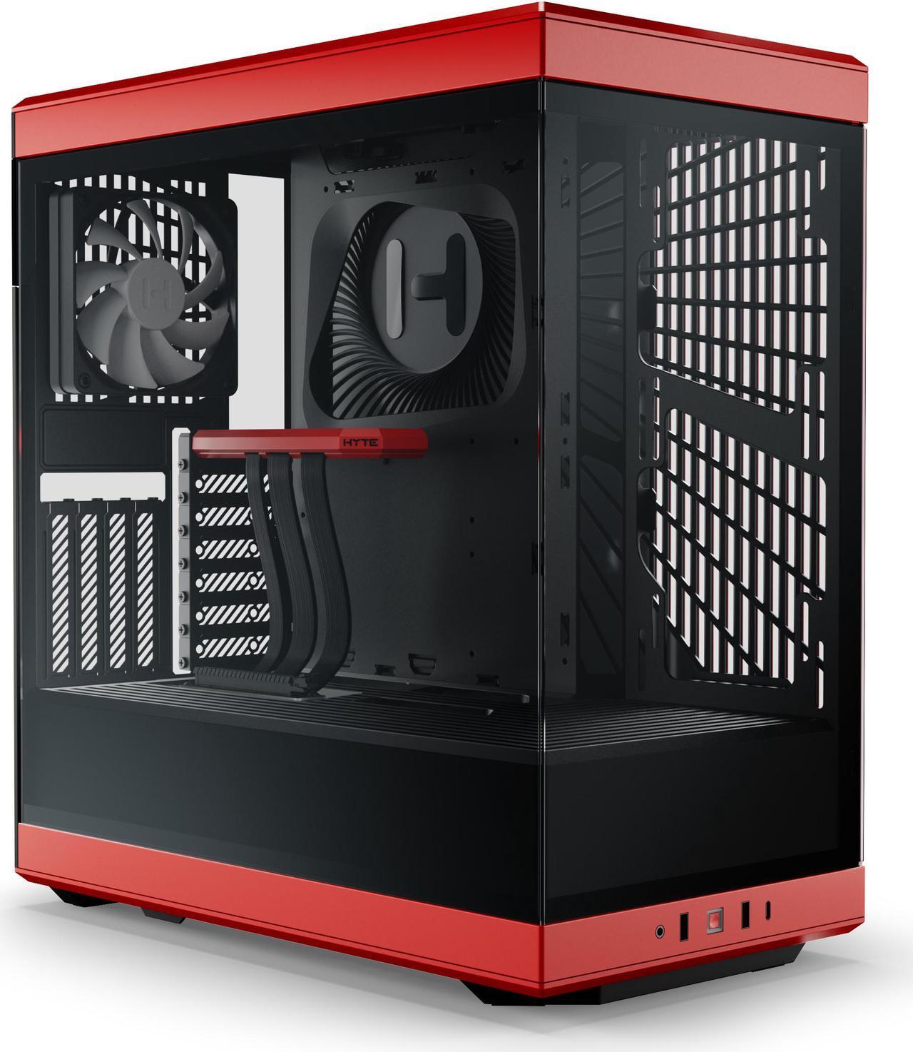 Main image of HYTE Y40 Mainstream Vertical GPU Case ATX Mid Tower Gaming Case with PCI Express 4.0 x 16 Riser Cable Included, Black/Red