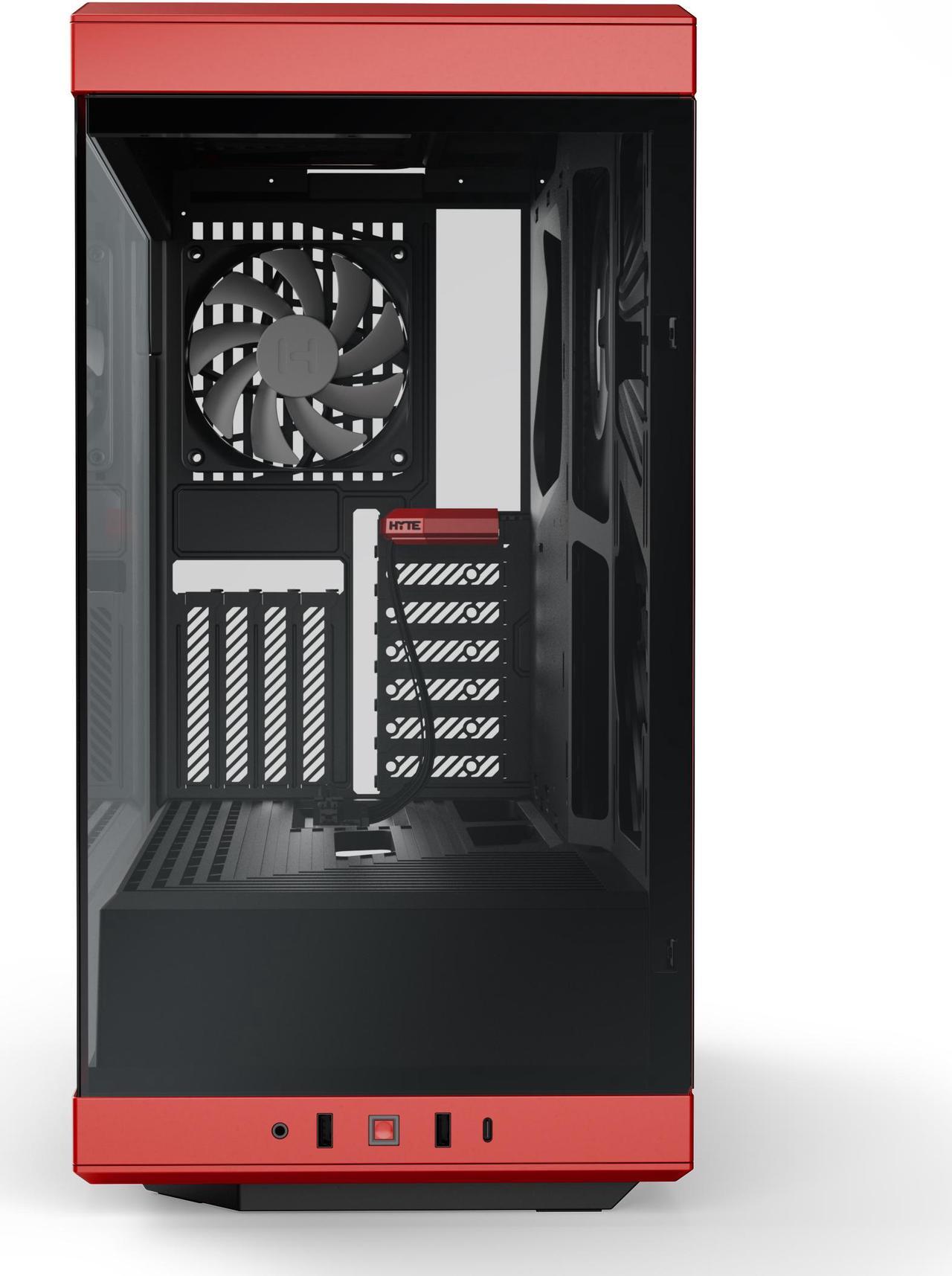 Alt view image 2 of 6 - HYTE Y40 Mainstream Vertical GPU Case ATX Mid Tower Gaming Case with PCI Express 4.0 x 16 Riser Cable Included, Black/Red