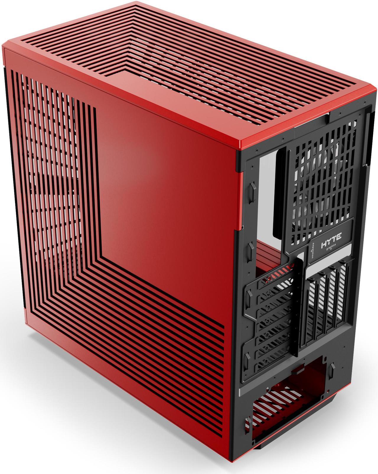 Alt view image 3 of 6 - HYTE Y40 Mainstream Vertical GPU Case ATX Mid Tower Gaming Case with PCI Express 4.0 x 16 Riser Cable Included, Black/Red