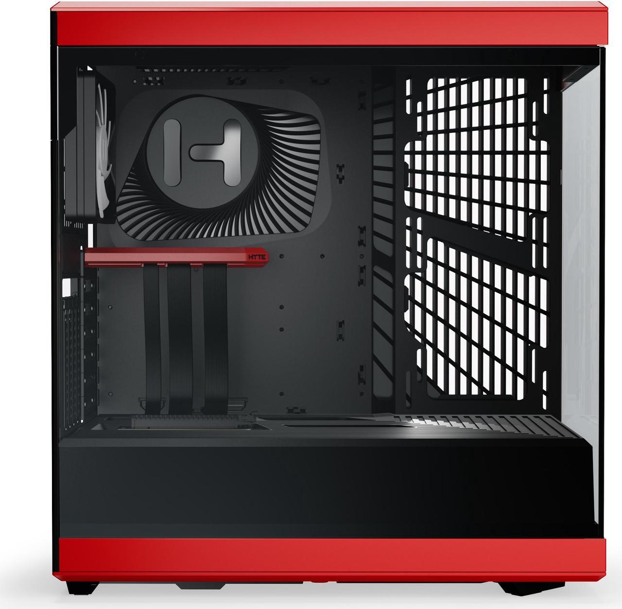Alt view image 4 of 6 - HYTE Y40 Mainstream Vertical GPU Case ATX Mid Tower Gaming Case with PCI Express 4.0 x 16 Riser Cable Included, Black/Red