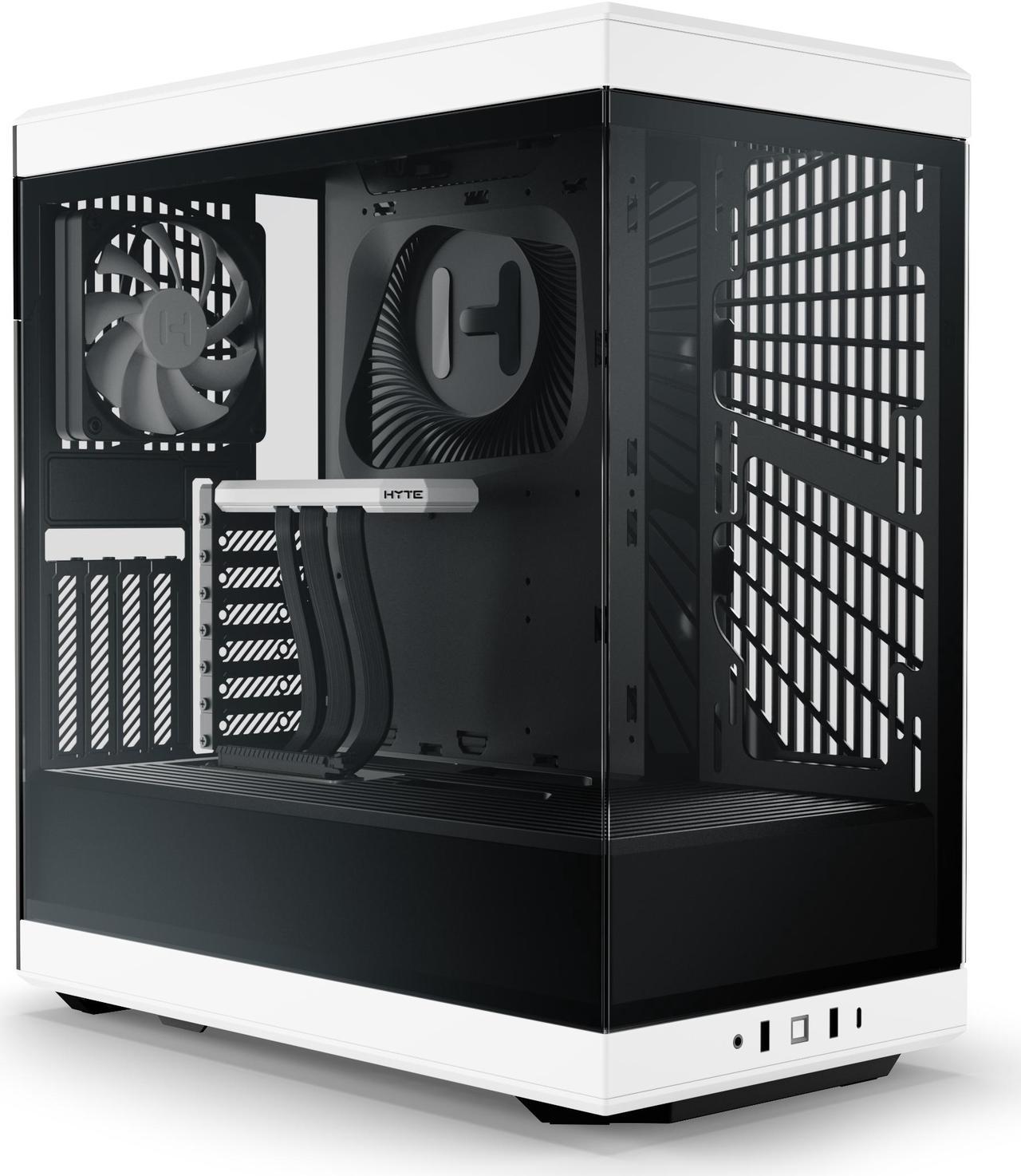 HYTE Y40 Mainstream Vertical GPU Case ATX Mid Tower Gaming Case with PCI Express 4.0 x 16 Riser Cable Included, Black/White