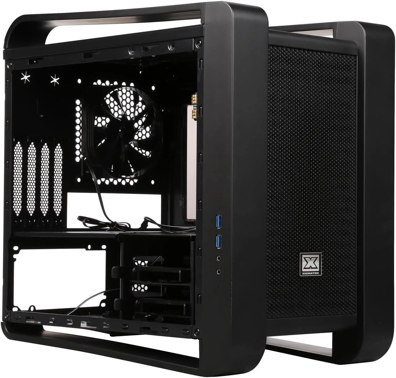 Alt view image 8 of 9 - Xigmatek Aquila NVIDIA – GeForce GTX Black Steel Micro-ATX Cube Chassis Special Edition EN5520