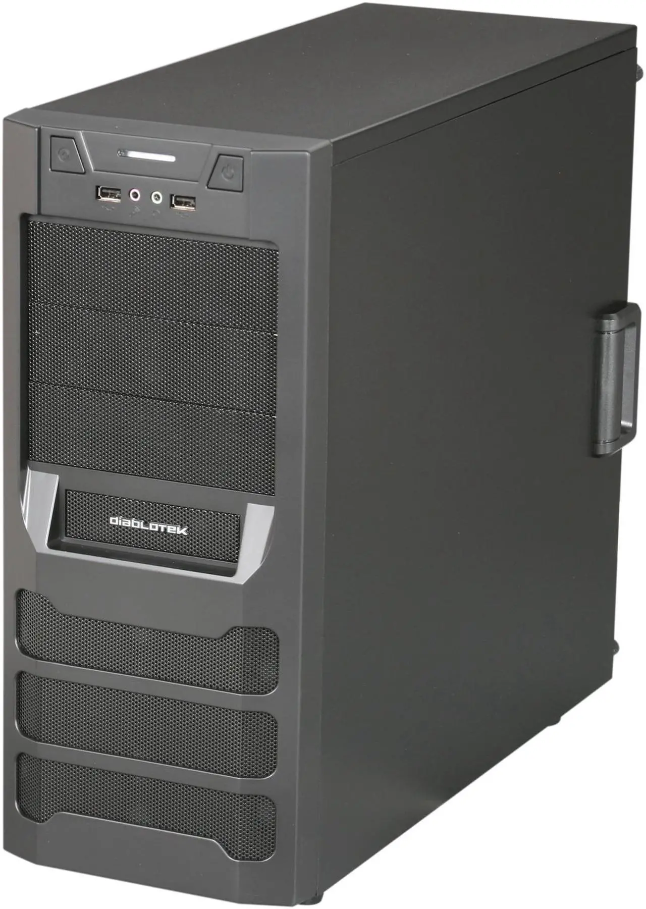 Alt view image 3 of 9 - Diablotek CPA-0390 Black SGCC Steel Legend ATX Mid Tower Computer Case