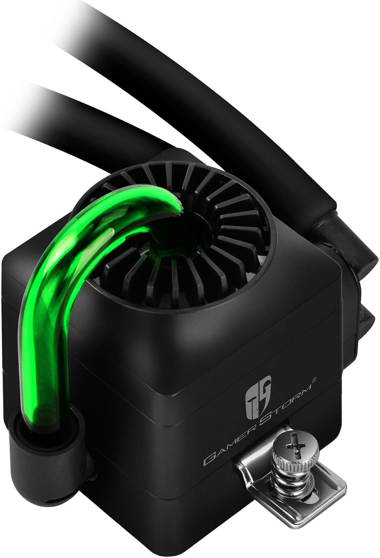 Alt view image 7 of 11 - DEEPCOOL GENOME II The Upgraded worldwide first unique gaming case with integrated 360mm liquid cooling system Black case with Green helix