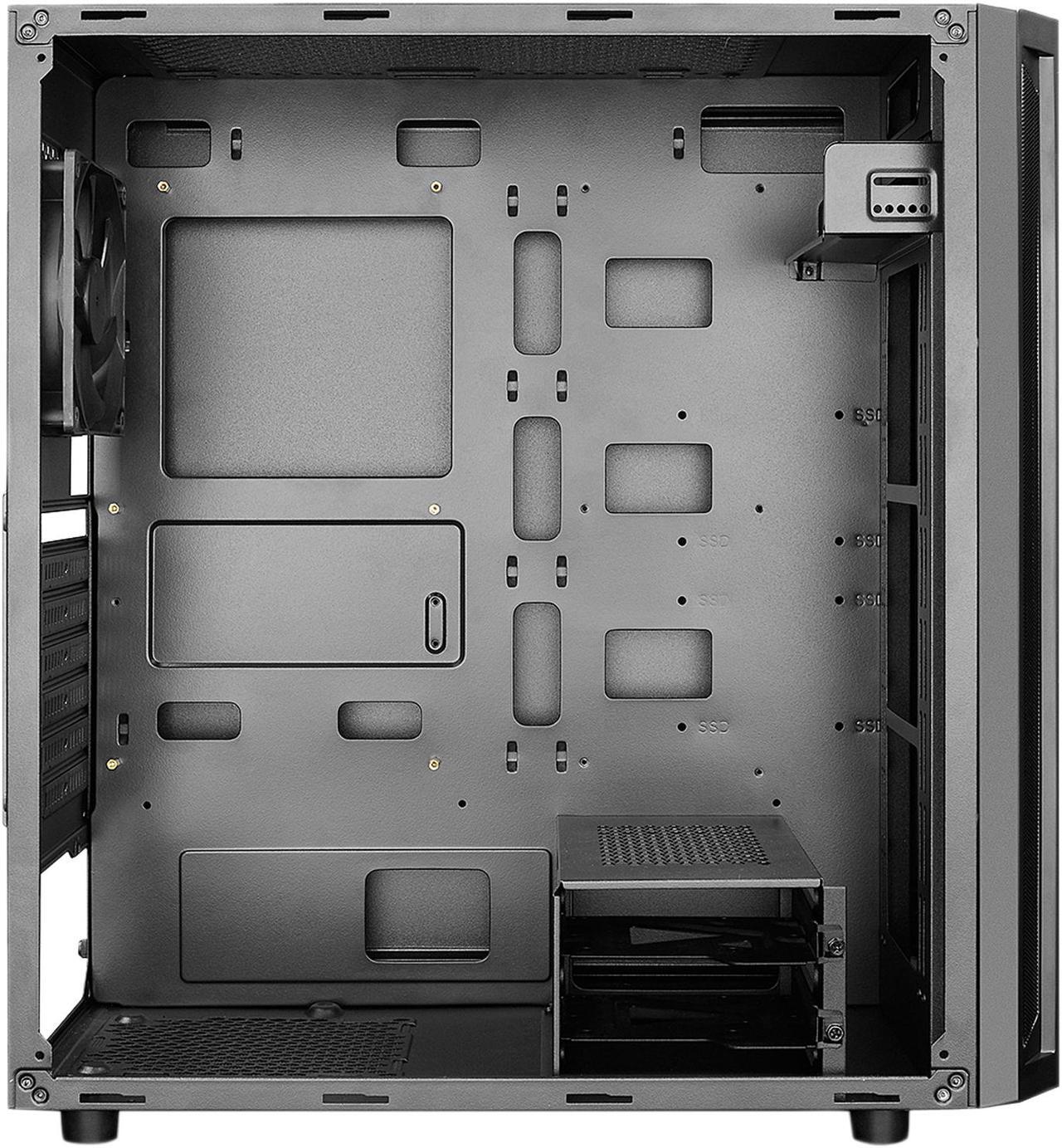 Alt view image 5 of 10 - DEEPCOOL D-Shield V2 ATX Compact Mid Tower Case 360mm Liquid Cooler Compatible