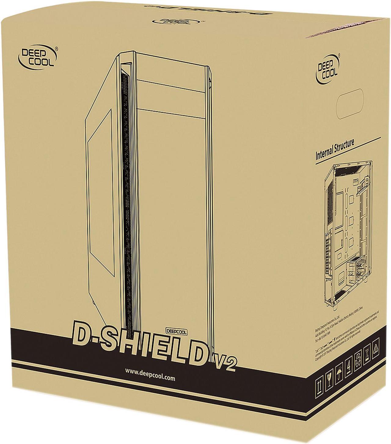 Alt view image 10 of 10 - DEEPCOOL D-Shield V2 ATX Compact Mid Tower Case 360mm Liquid Cooler Compatible