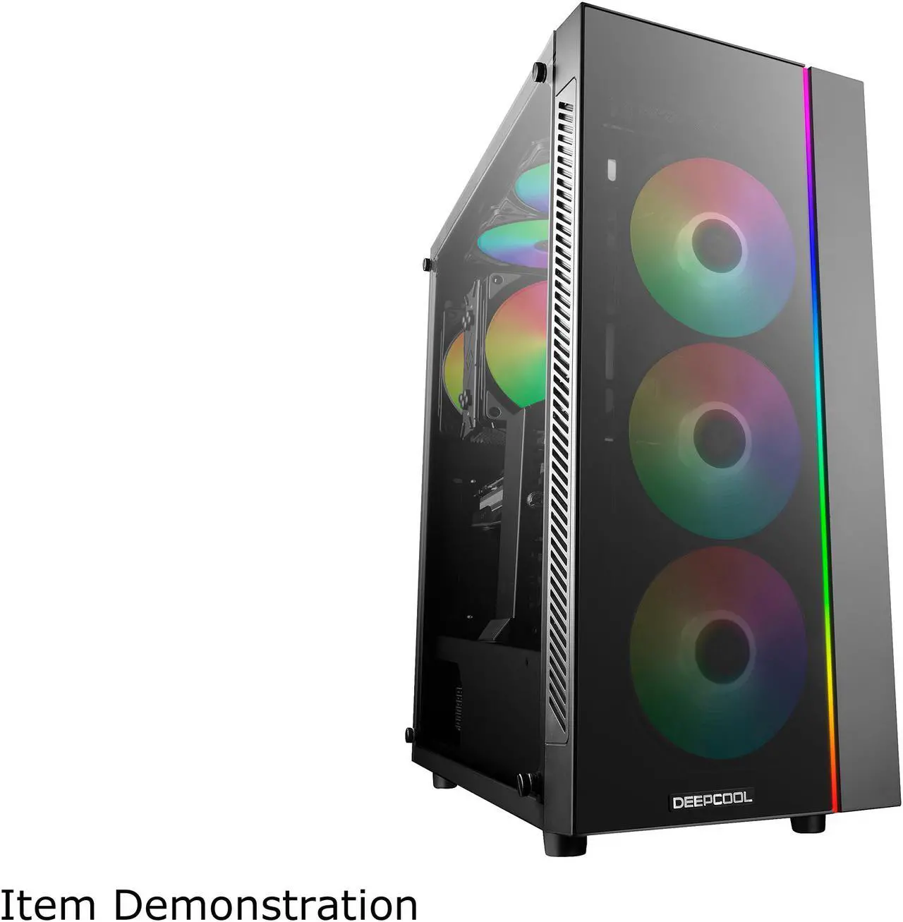 Alt view image 2 of 19 - DEEPCOOL MATREXX 55 ADD-RGB 3F ATX Mid-Tower Case 3x120mm ADD-RGB Fans Full-size Tempered Glass Motherboard SYNC Control ADD-RGB Lighting System