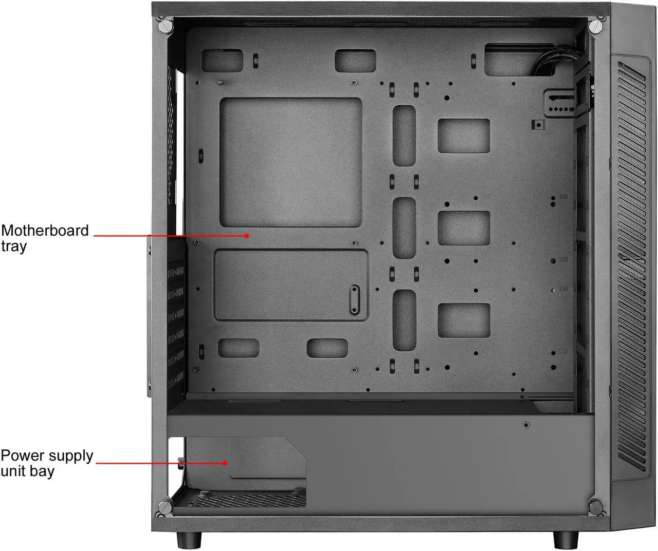 Alt view image 6 of 19 - DEEPCOOL MATREXX 55 ADD-RGB 3F ATX Mid-Tower Case 3x120mm ADD-RGB Fans Full-size Tempered Glass Motherboard SYNC Control ADD-RGB Lighting System