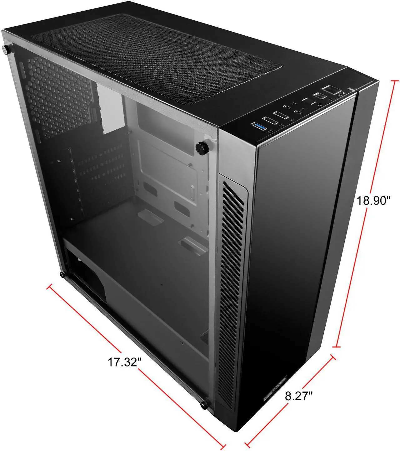 Alt view image 9 of 19 - DEEPCOOL MATREXX 55 ADD-RGB 3F ATX Mid-Tower Case 3x120mm ADD-RGB Fans Full-size Tempered Glass Motherboard SYNC Control ADD-RGB Lighting System
