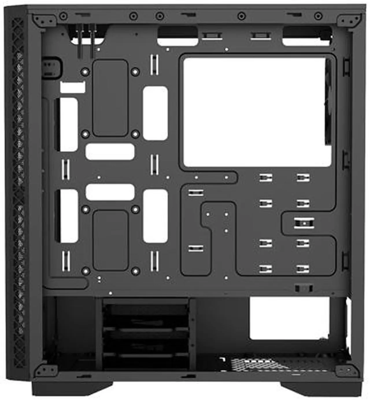 Alt view image 6 of 12 - DEEPCOOL MATREXX 50 ADD-RGB 4F Mid-Tower Case 4x120mm ADD-RGB Fans, Full-size Tempered Glass Side And Front Panel, Motherboard SYNC Control