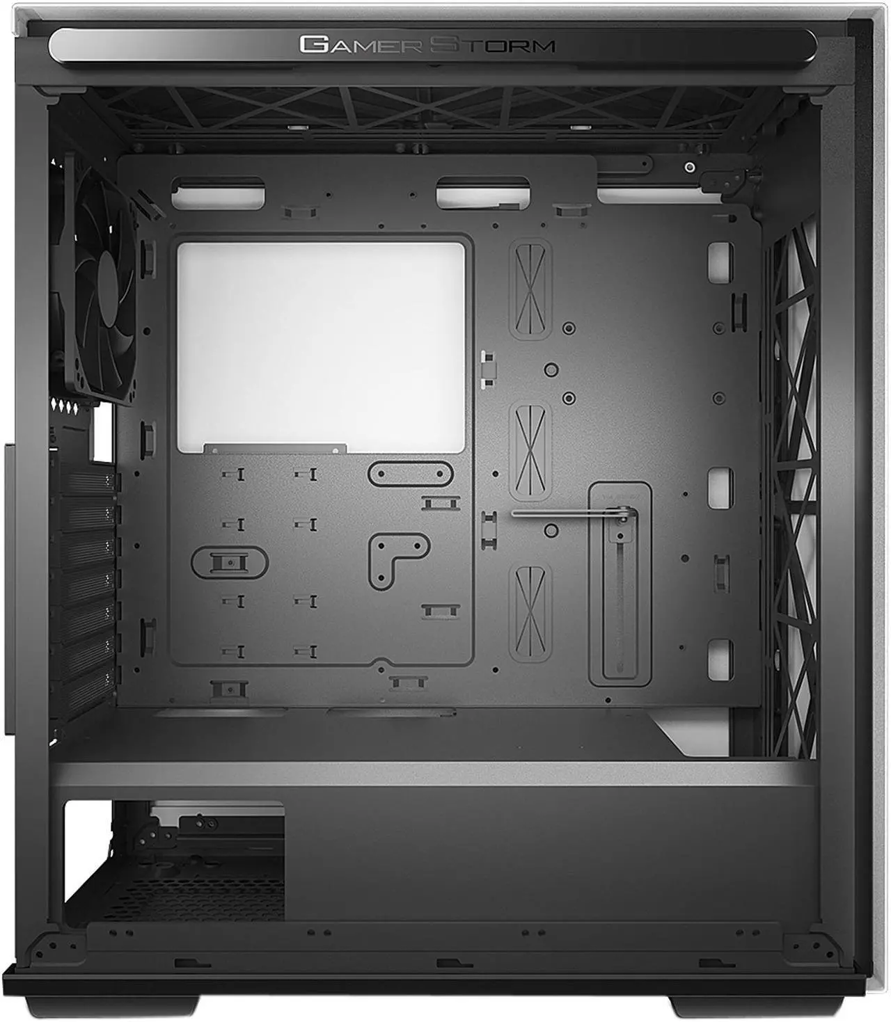 Alt view image 7 of 18 - DEEPCOOL Gamer Storm MACUBE 310 White ATX Mid Tower  Case Full-size Magnetic Tempered Glass Built-in Fan Hub and Graphics Card holder