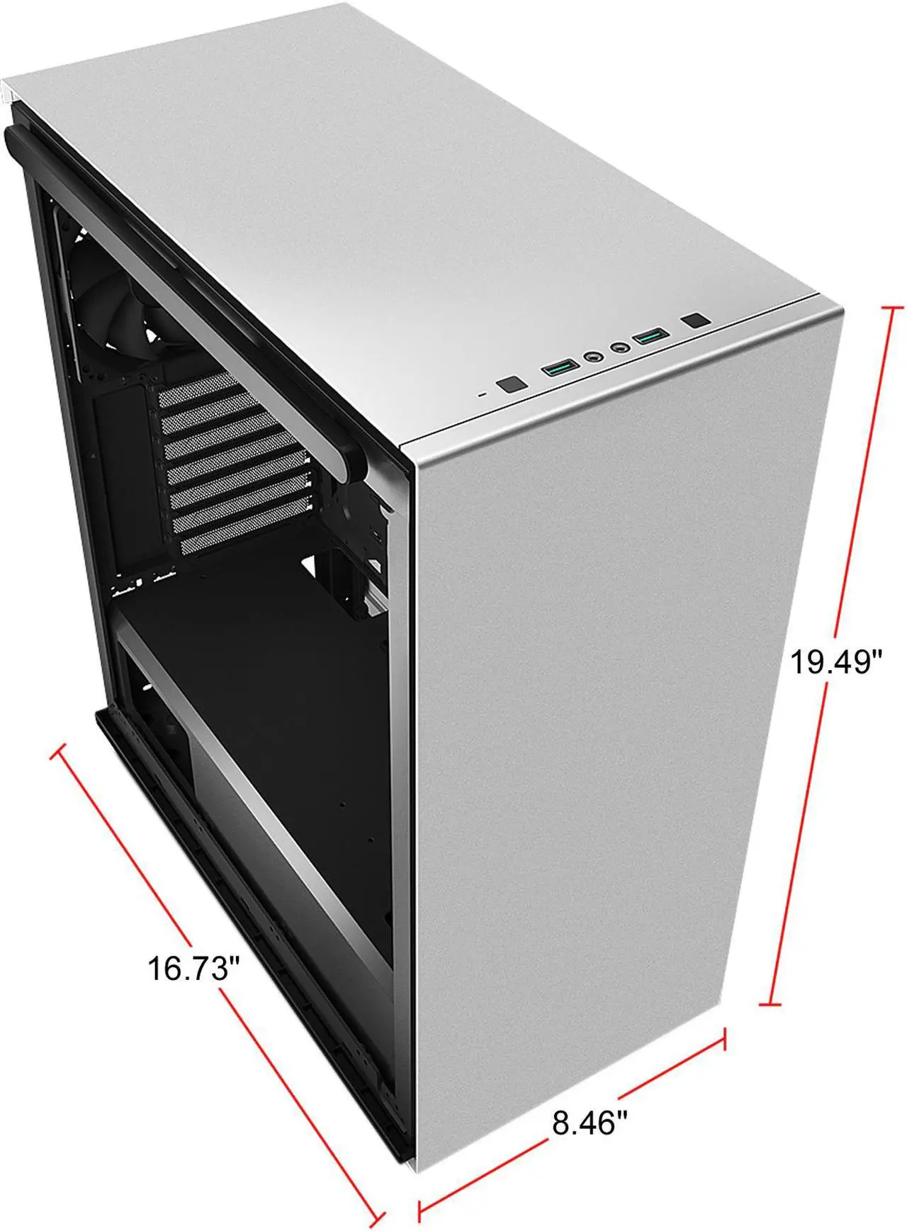 Alt view image 14 of 18 - DEEPCOOL Gamer Storm MACUBE 310 White ATX Mid Tower  Case Full-size Magnetic Tempered Glass Built-in Fan Hub and Graphics Card holder