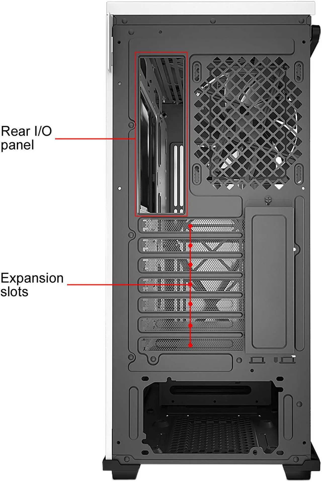 Alt view image 17 of 18 - DEEPCOOL Gamer Storm MACUBE 310 White ATX Mid Tower  Case Full-size Magnetic Tempered Glass Built-in Fan Hub and Graphics Card holder