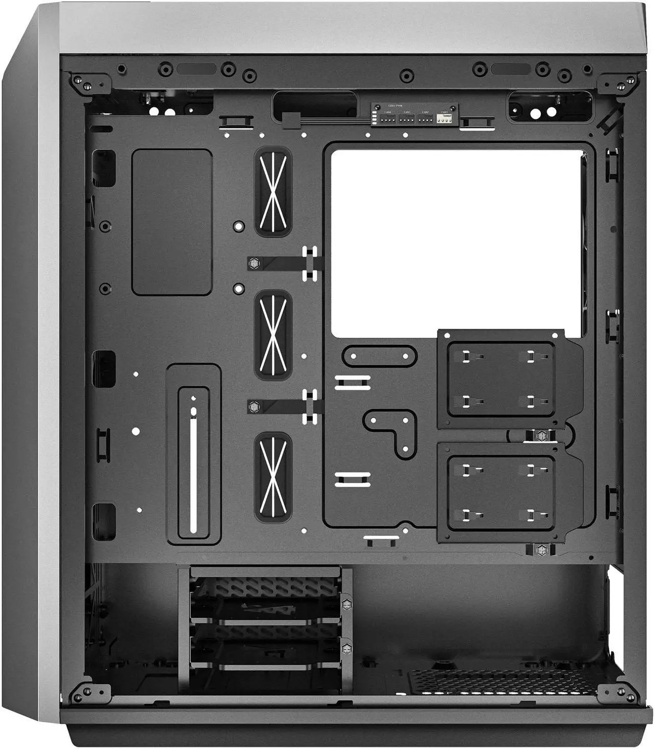 Alt view image 7 of 12 - DeepCool CL500 4F-AP High Airflow Mesh with 4 included A-RGB Fans, Front Panel I/O USB Type-C port, Tempered Glass Magnetic Side Panel, Built-In Fan Hub and Graphics Card holder Mid-Tower ATX Case