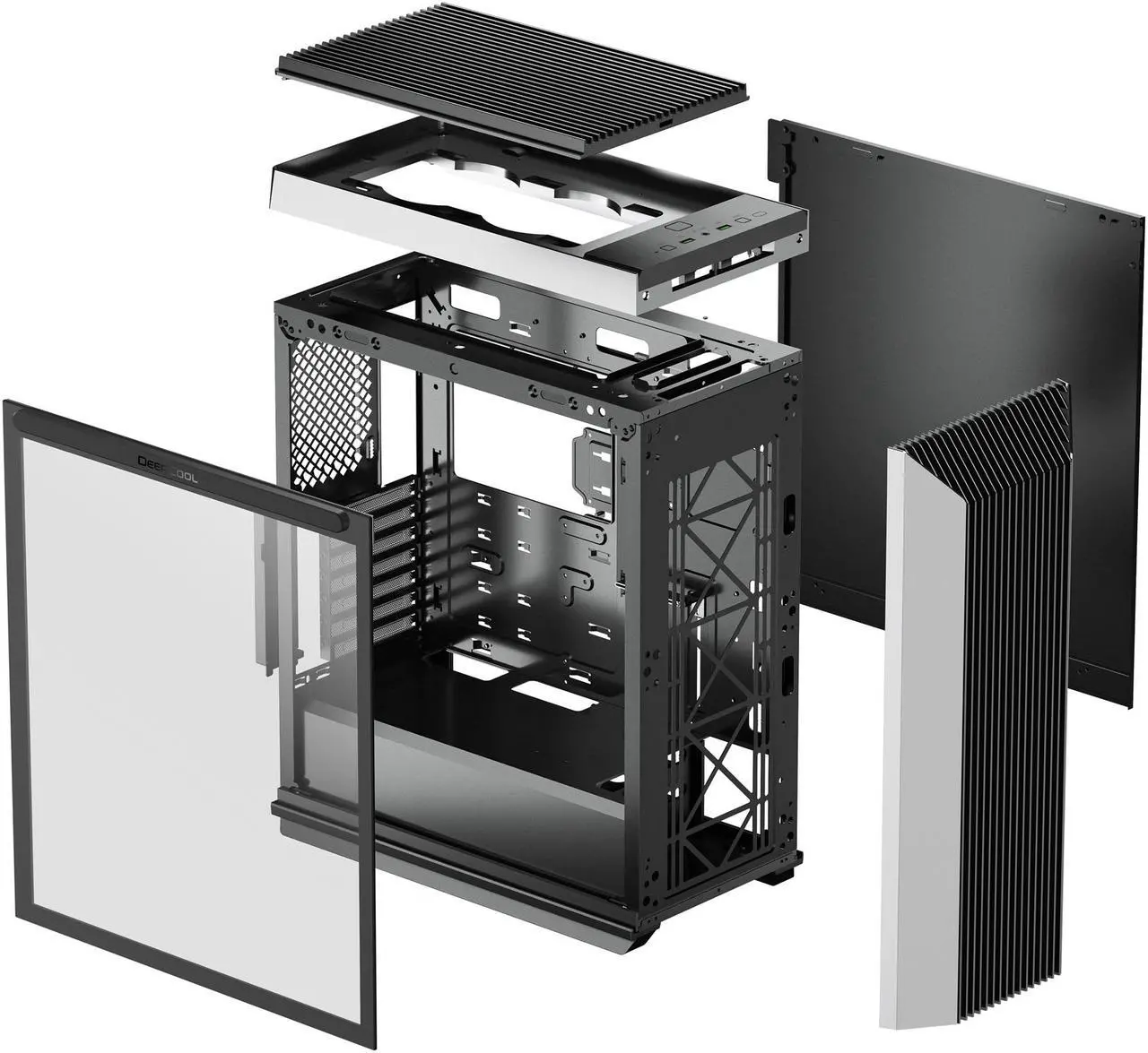 Alt view image 11 of 12 - DeepCool CL500 4F-AP High Airflow Mesh with 4 included A-RGB Fans, Front Panel I/O USB Type-C port, Tempered Glass Magnetic Side Panel, Built-In Fan Hub and Graphics Card holder Mid-Tower ATX Case