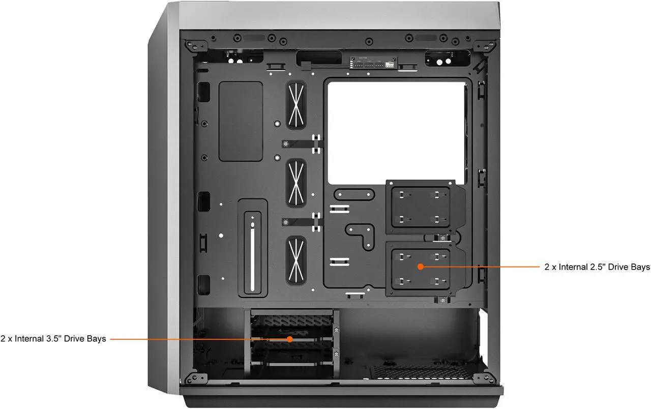 Alt view image 8 of 12 - DeepCool CL500 4F-AP High Airflow Mesh with 4 included A-RGB Fans, Front Panel I/O USB Type-C port, Tempered Glass Magnetic Side Panel, Built-In Fan Hub and Graphics Card holder Mid-Tower ATX Case