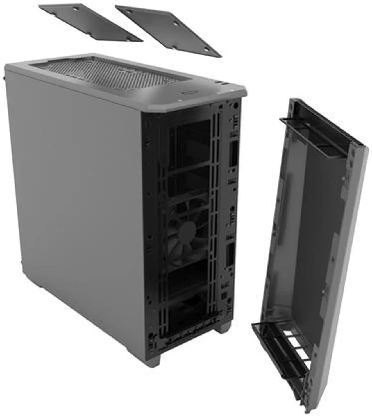 Alt view image 2 of 14 - Phanteks Eclipse P400S Series PH-EC416PSC_AG Anthracite Grey Steel Silent Close Window ATX Mid Tower Cases with 10 Color RGB Downlight