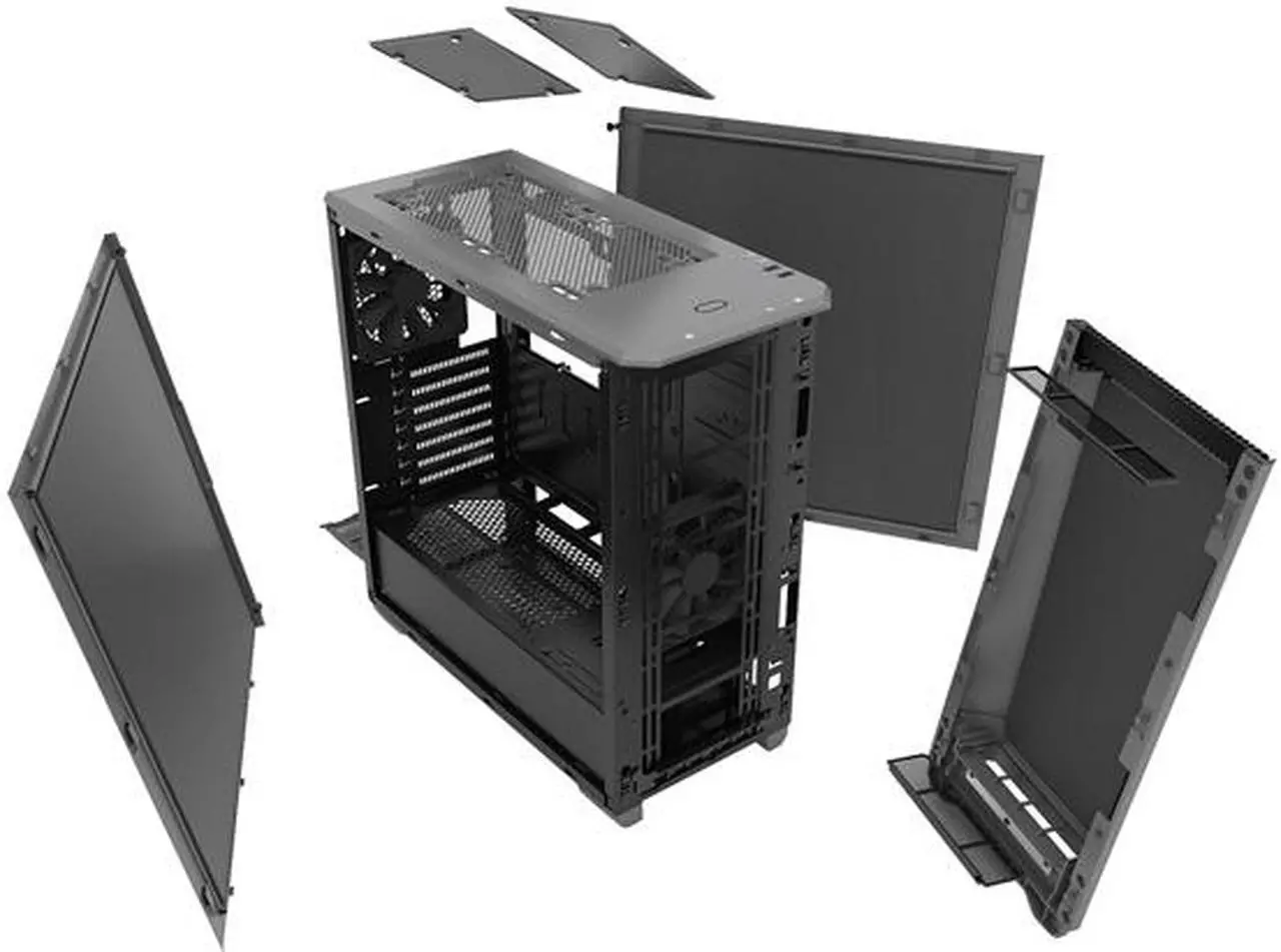 Alt view image 14 of 14 - Phanteks Eclipse P400S Series PH-EC416PSC_AG Anthracite Grey Steel Silent Close Window ATX Mid Tower Cases with 10 Color RGB Downlight