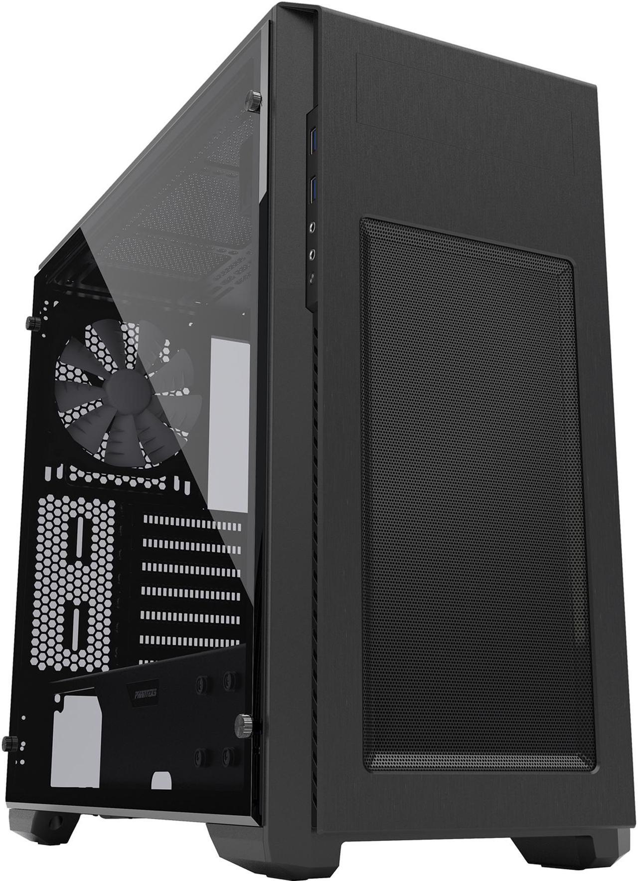 Main image of Phanteks Enthoo Pro M Series PH-ES515PTG_BK Brushed Black Steel Frame / ABS Front / Tempered Glass Window ATX Mid Tower Computer Case