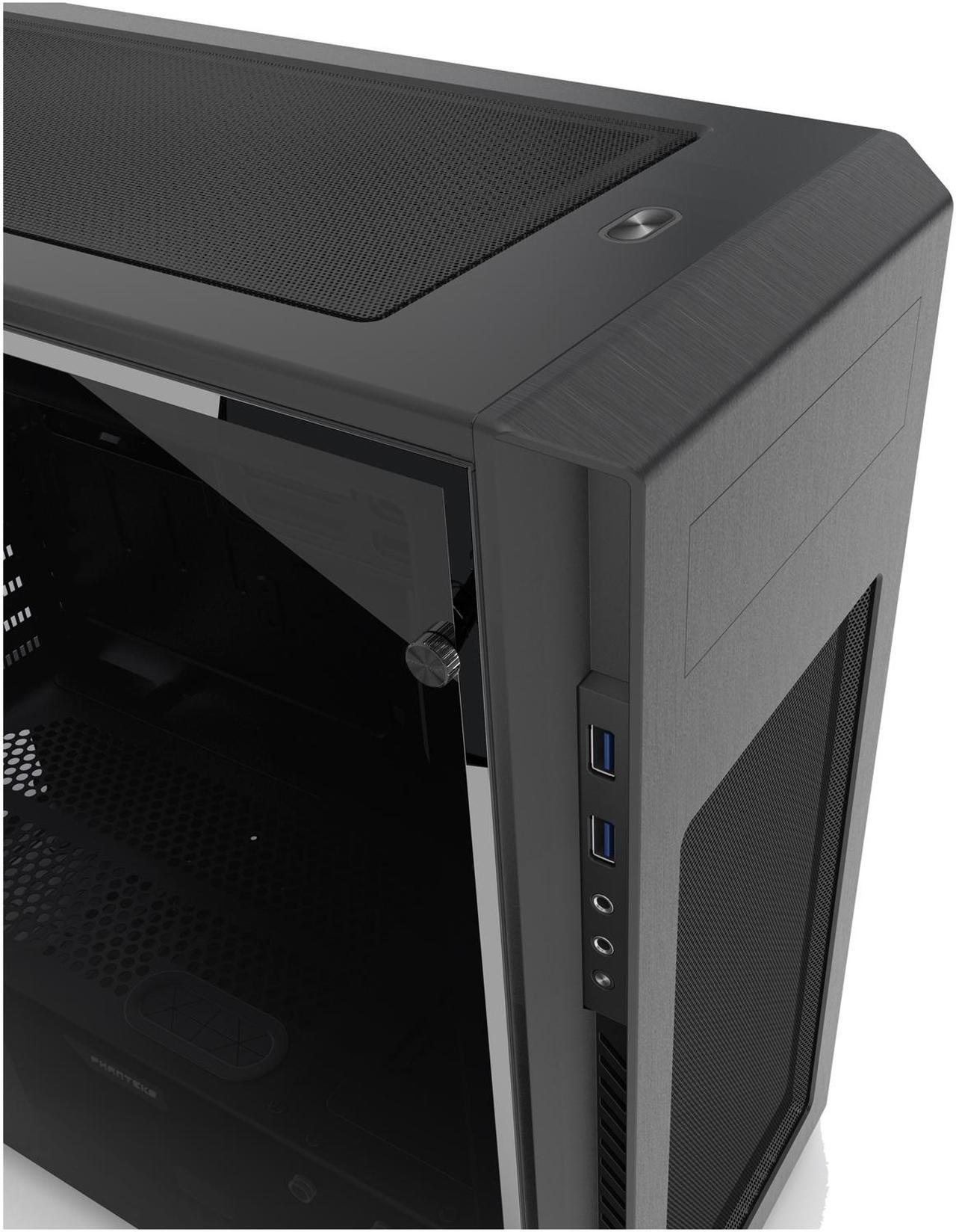 Alt view image 18 of 19 - Phanteks Enthoo Pro M Series PH-ES515PTG_BK Brushed Black Steel Frame / ABS Front / Tempered Glass Window ATX Mid Tower Computer Case