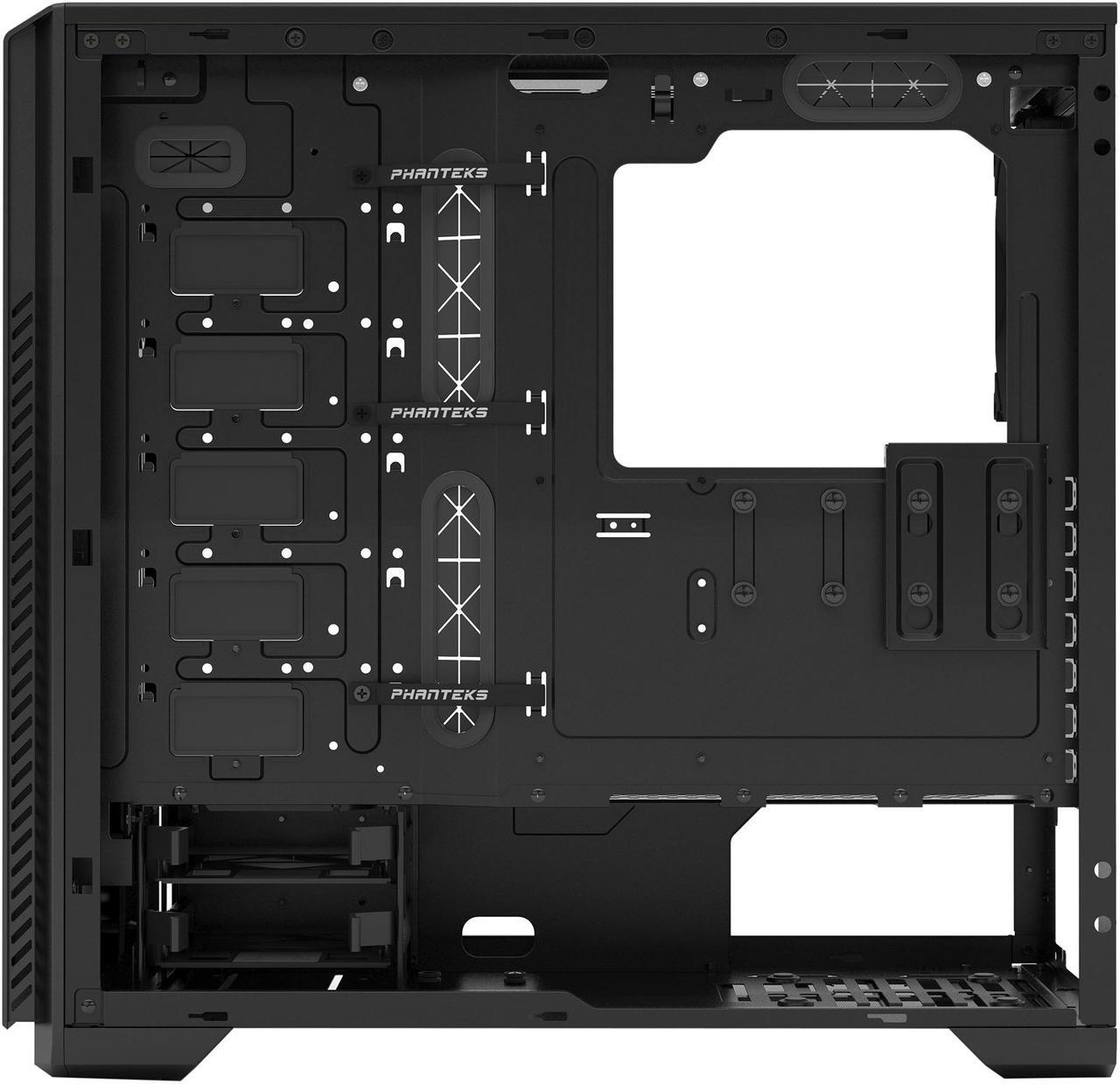 Alt view image 9 of 19 - Phanteks Enthoo Pro M Series PH-ES515PTG_BK Brushed Black Steel Frame / ABS Front / Tempered Glass Window ATX Mid Tower Computer Case