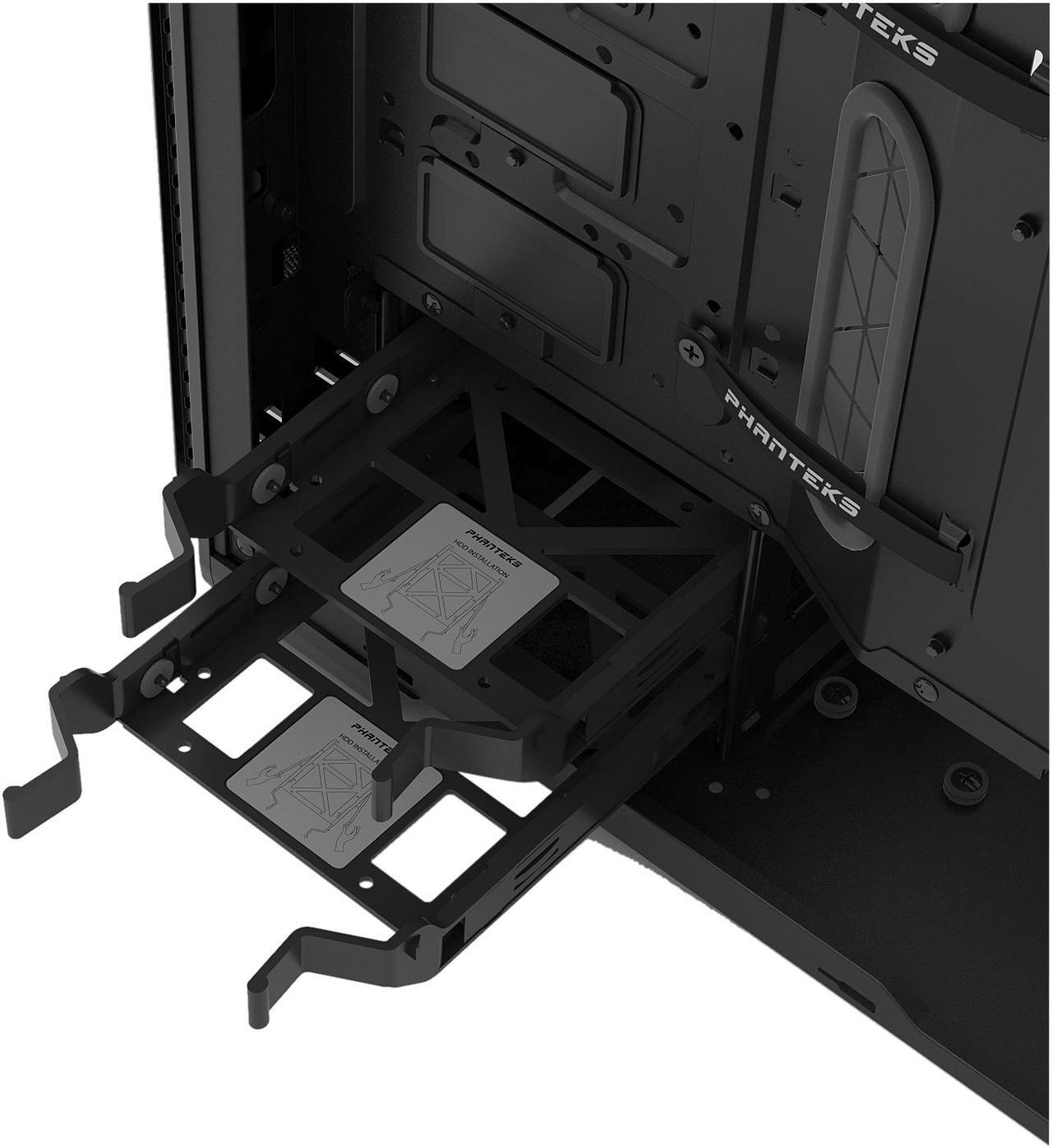 Alt view image 19 of 19 - Phanteks Enthoo Pro M Series PH-ES515PTG_BK Brushed Black Steel Frame / ABS Front / Tempered Glass Window ATX Mid Tower Computer Case