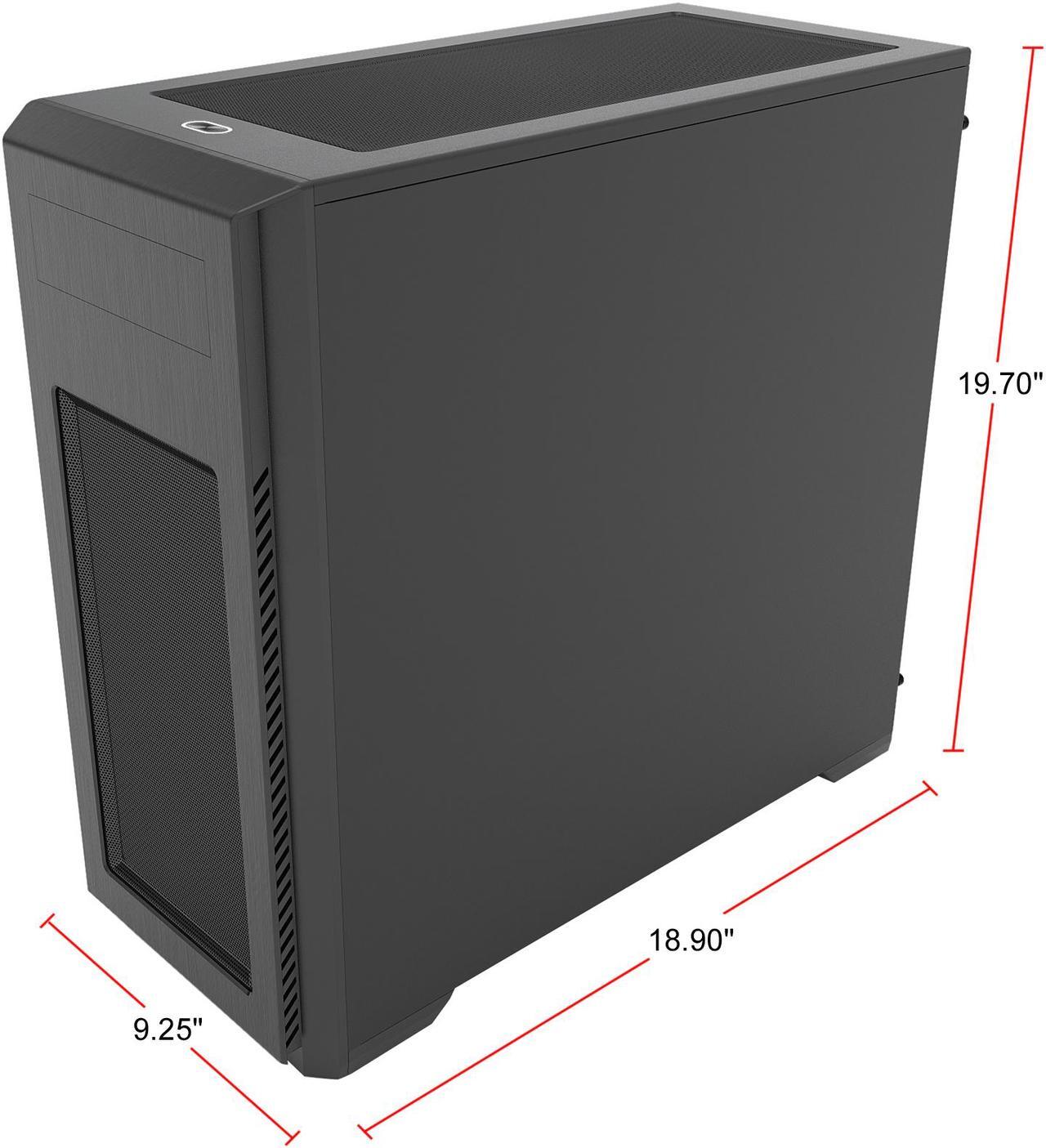 Alt view image 5 of 19 - Phanteks Enthoo Pro M Series PH-ES515PTG_BK Brushed Black Steel Frame / ABS Front / Tempered Glass Window ATX Mid Tower Computer Case