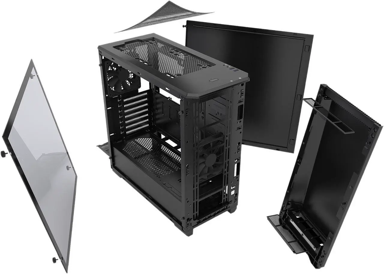 Alt view image 9 of 13 - Phanteks Eclipse P400 PH-EC416PTG_BK Satin Black Tempered Glass/Steel ATX Mid Tower Computer Case