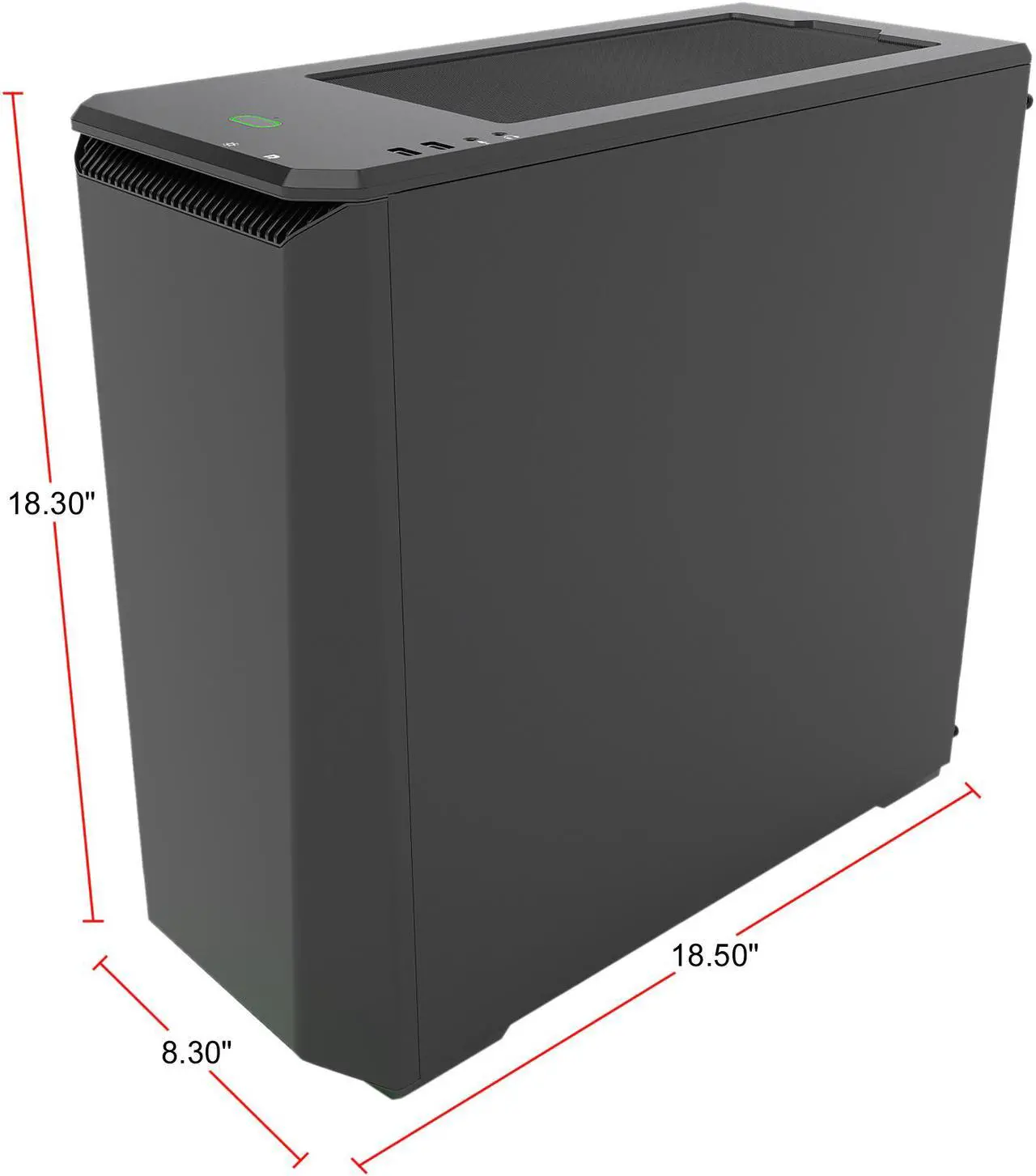Alt view image 3 of 13 - Phanteks Eclipse P400 PH-EC416PTG_BK Satin Black Tempered Glass/Steel ATX Mid Tower Computer Case
