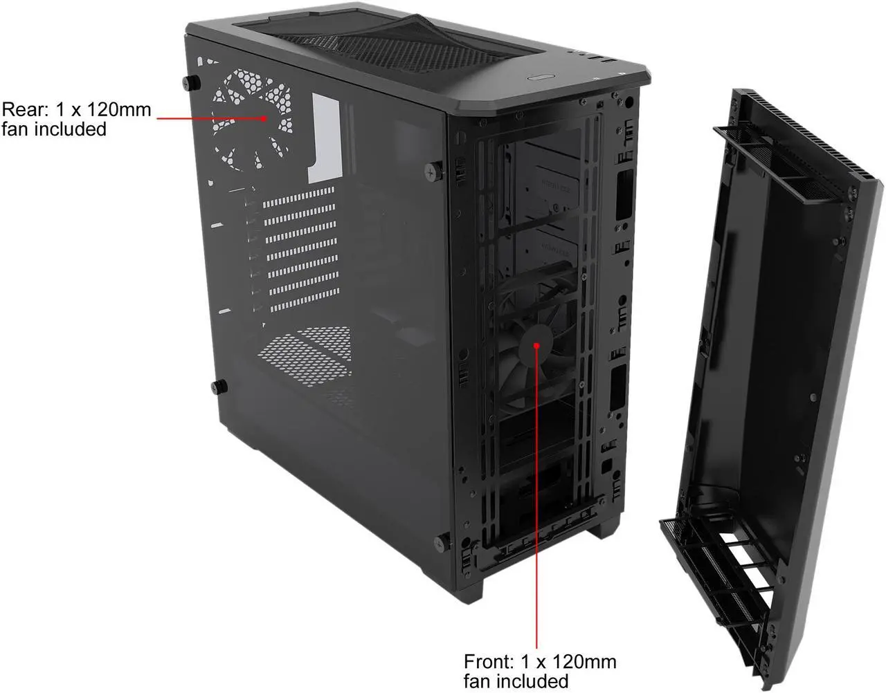 Alt view image 8 of 13 - Phanteks Eclipse P400 PH-EC416PTG_BK Satin Black Tempered Glass/Steel ATX Mid Tower Computer Case