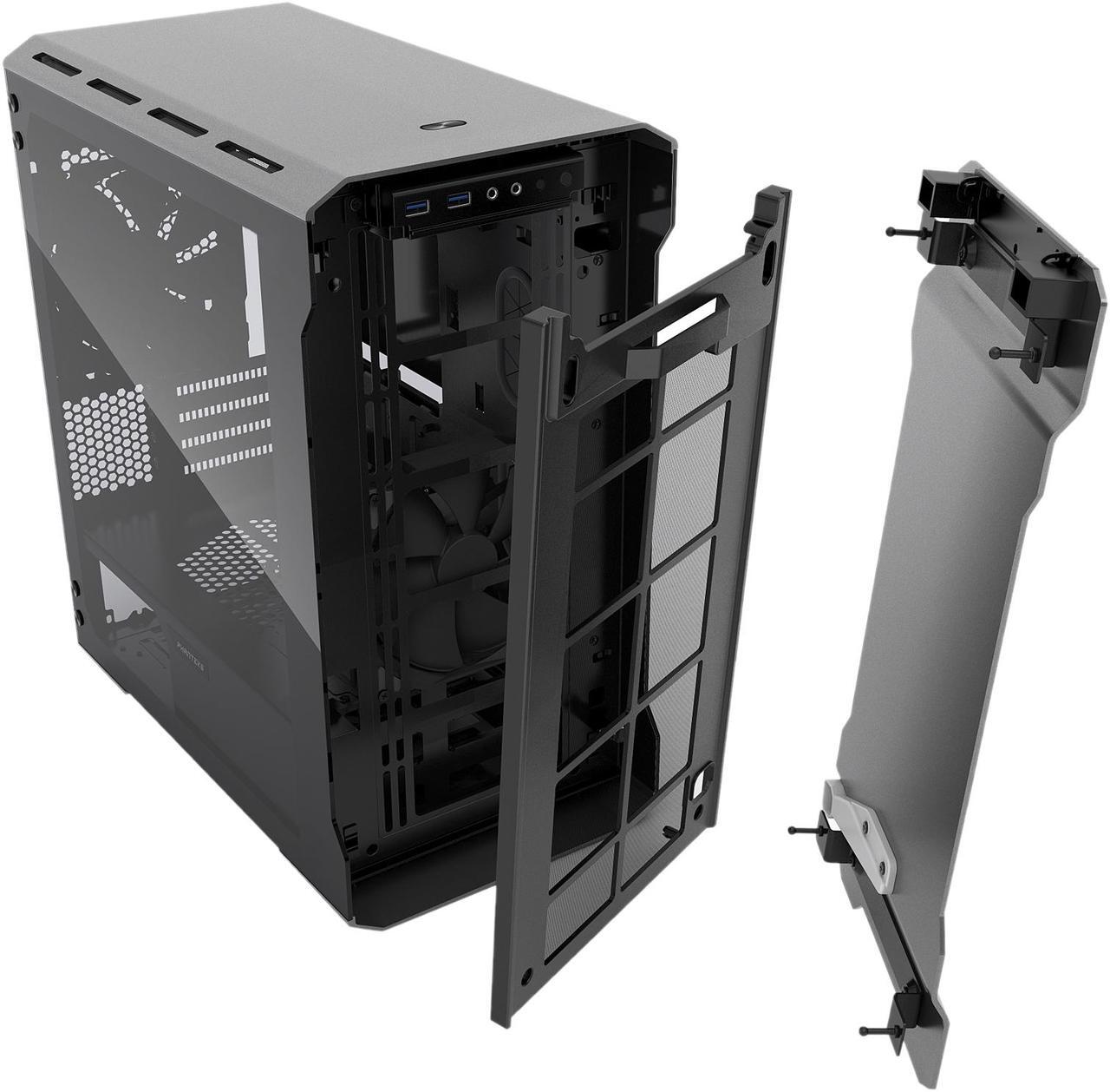 Alt view image 8 of 20 - Phanteks Enthoo Evolv PH-ES314ETG_AG Anthracite Gray Aluminum (3mm), Tempered Glass (3mm), Steel Chassis Micro ATX Tower Computer Case
