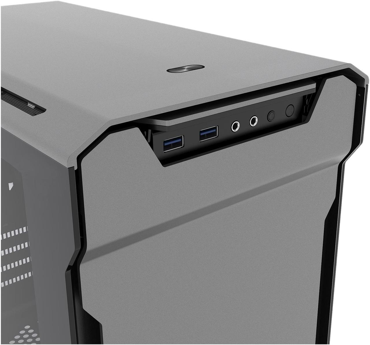 Alt view image 13 of 20 - Phanteks Enthoo Evolv PH-ES314ETG_AG Anthracite Gray Aluminum (3mm), Tempered Glass (3mm), Steel Chassis Micro ATX Tower Computer Case