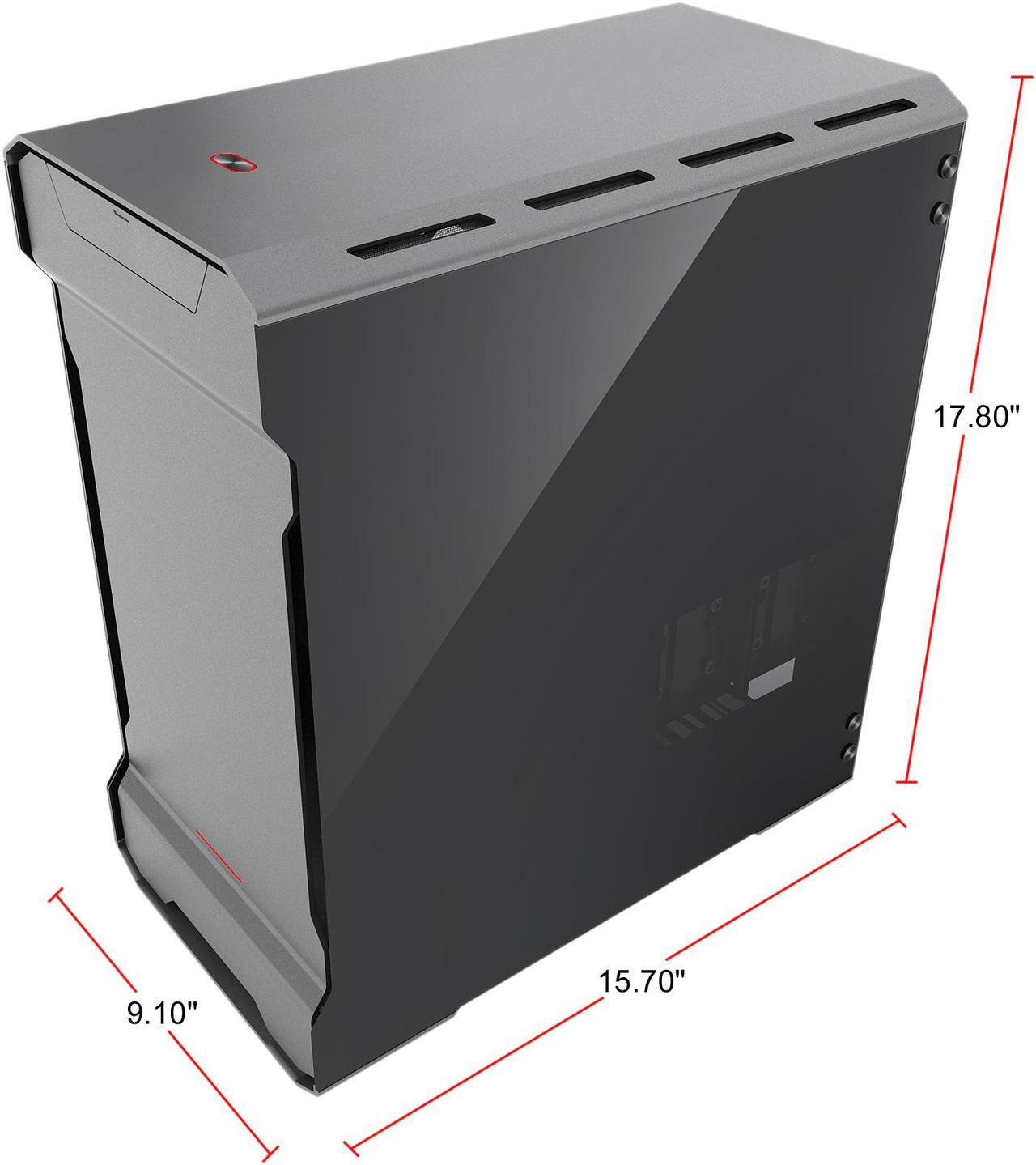 Alt view image 3 of 20 - Phanteks Enthoo Evolv PH-ES314ETG_AG Anthracite Gray Aluminum (3mm), Tempered Glass (3mm), Steel Chassis Micro ATX Tower Computer Case