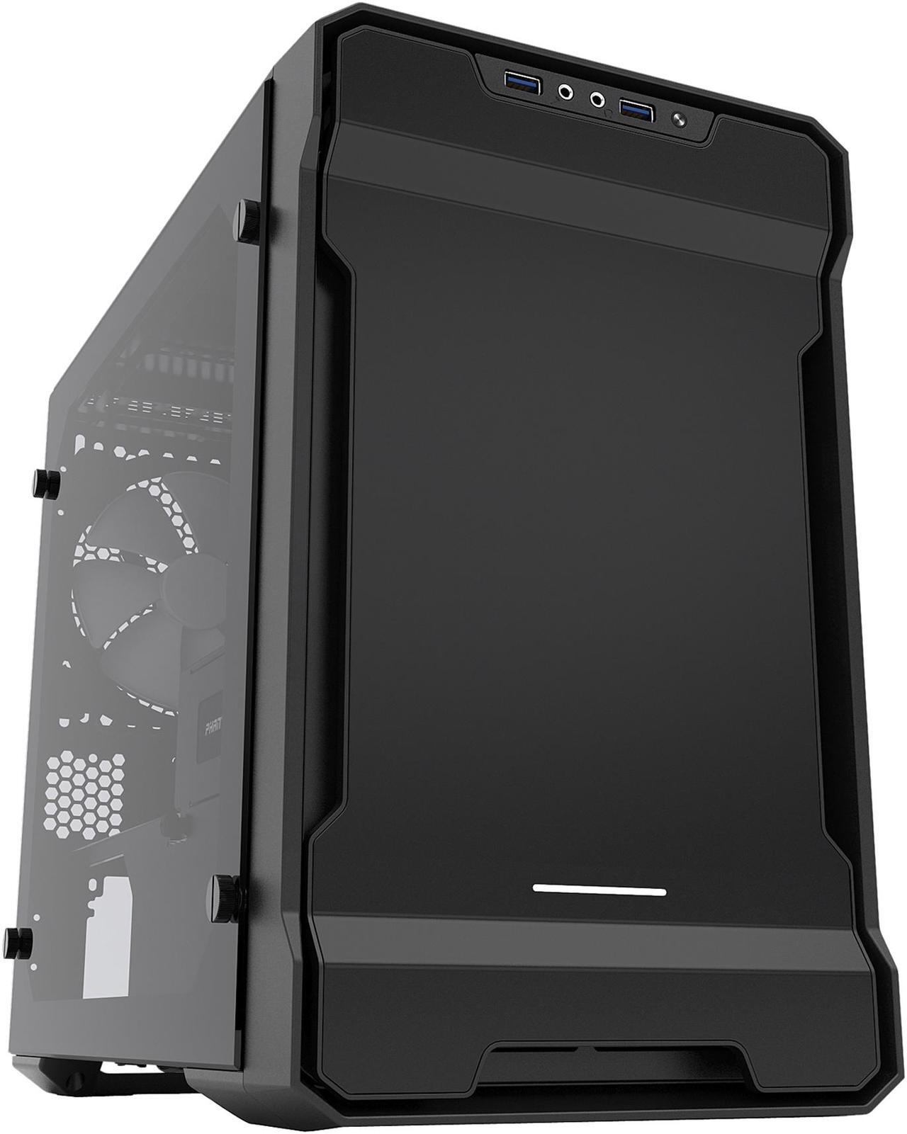 Main image of Phanteks Enthoo Evolv ITX Tempered Glass PH-ES215PTG_BK Black Steel plates, Plastic, Steel chassis Mini-ITX Tower Computer Case