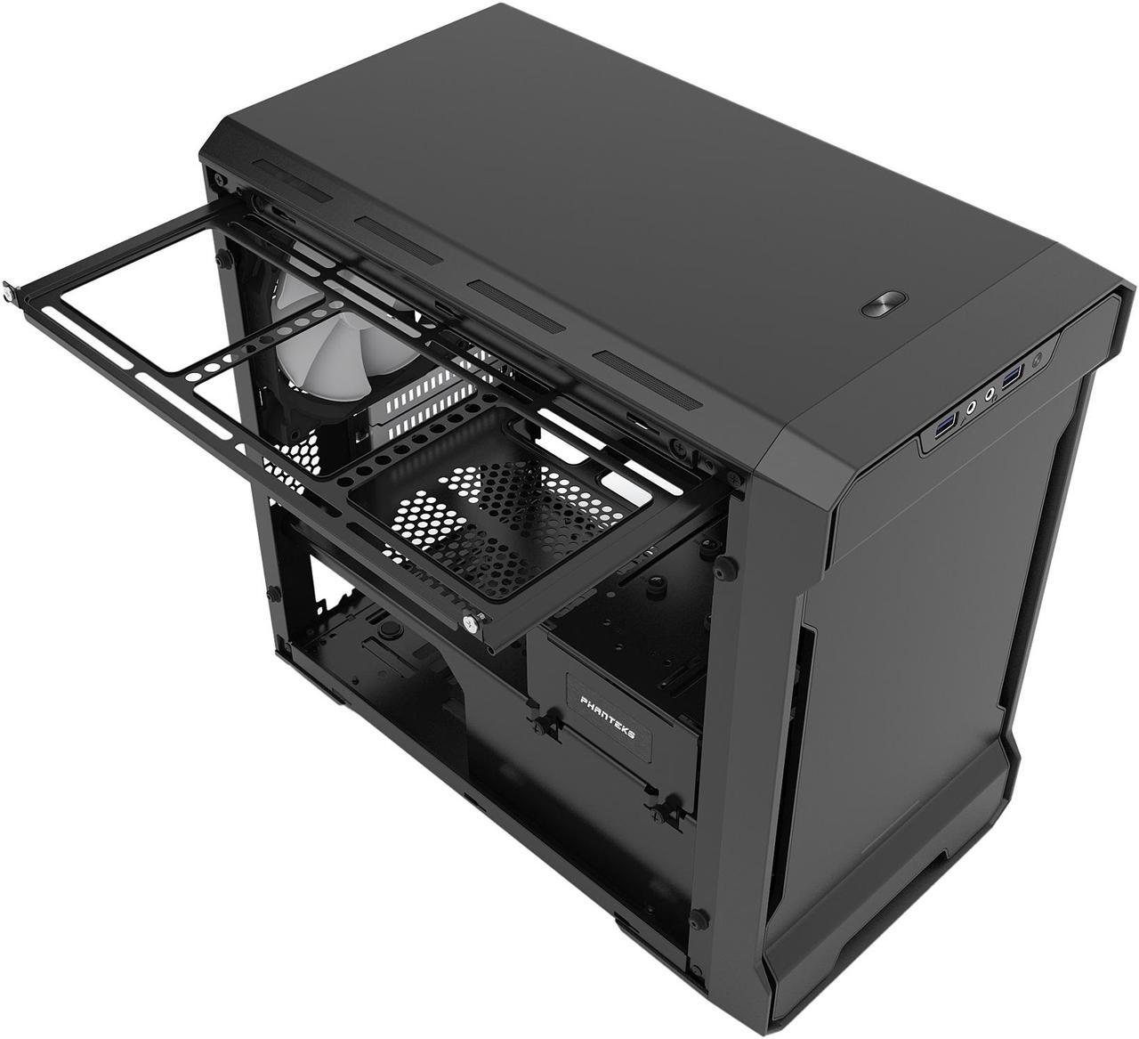 Alt view image 13 of 17 - Phanteks Enthoo Evolv ITX Tempered Glass PH-ES215PTG_BK Black Steel plates, Plastic, Steel chassis Mini-ITX Tower Computer Case