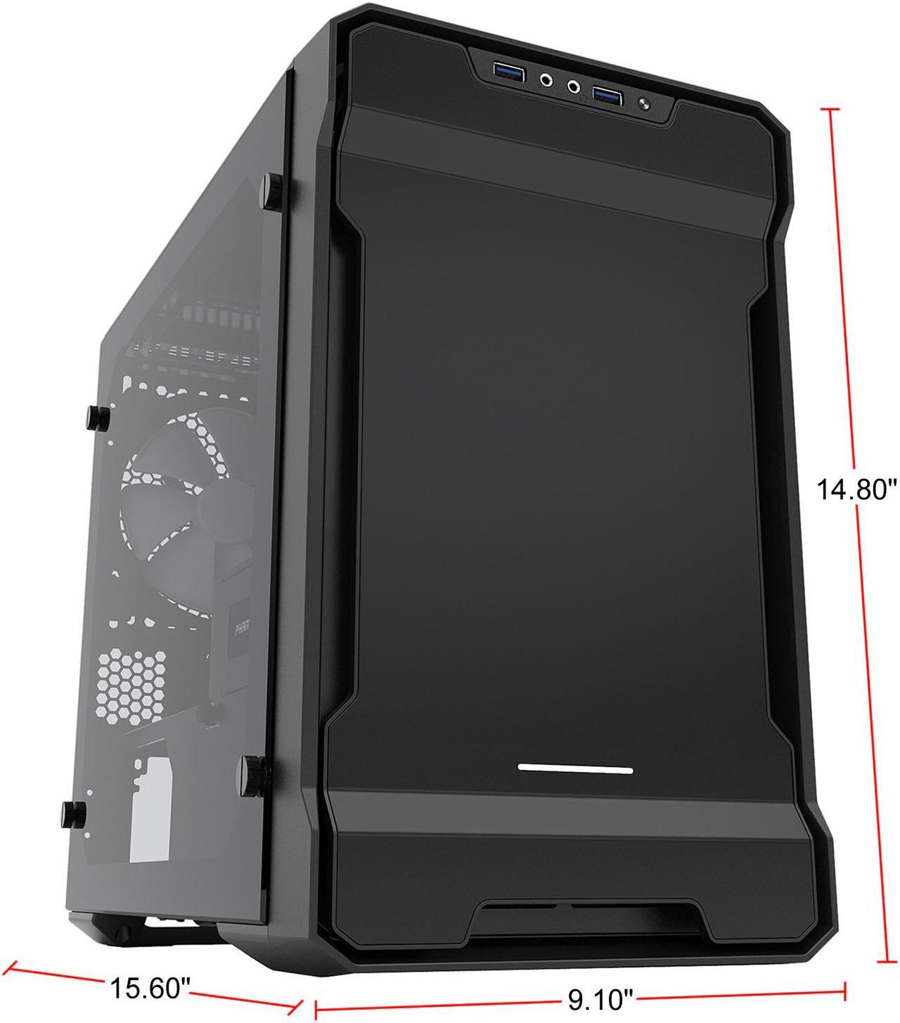 Alt view image 2 of 17 - Phanteks Enthoo Evolv ITX Tempered Glass PH-ES215PTG_BK Black Steel plates, Plastic, Steel chassis Mini-ITX Tower Computer Case