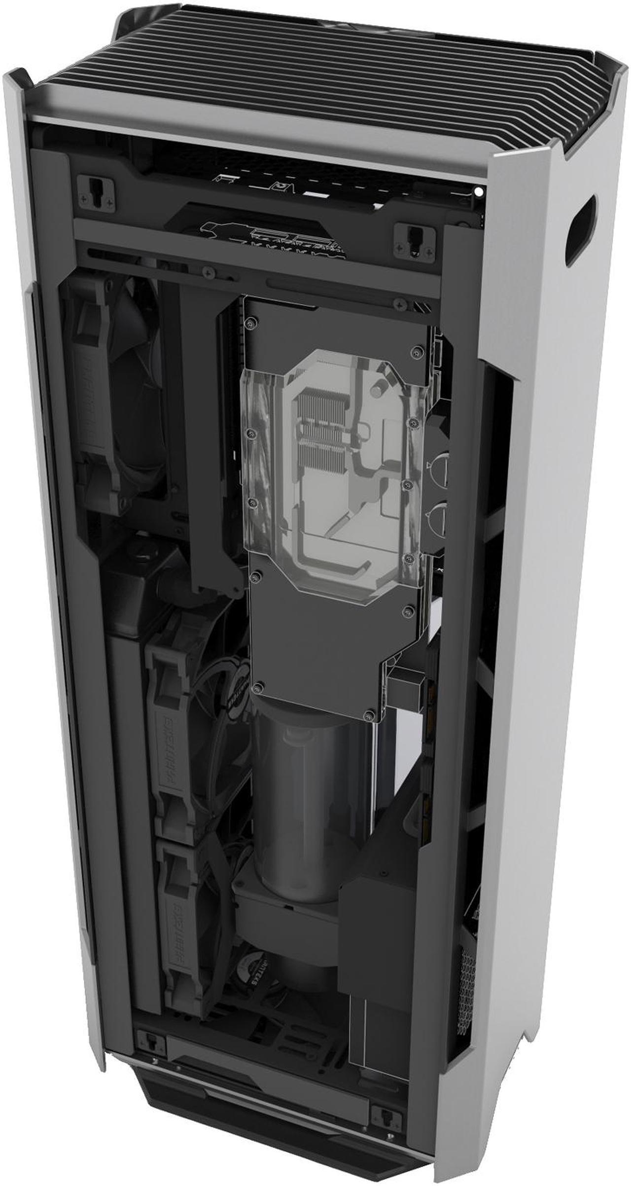 Alt view image 3 of 14 - Phanteks Enthoo Evolv Shift X PH-ES217XE_AG Anthracite Gray Anodized aluminium panels, Powder coated steel chassis, Tempered glass side panels Mini-ITX Tower Computer Case Support SFX, SFX-L, ATX (limited to 160mm) Power Supply