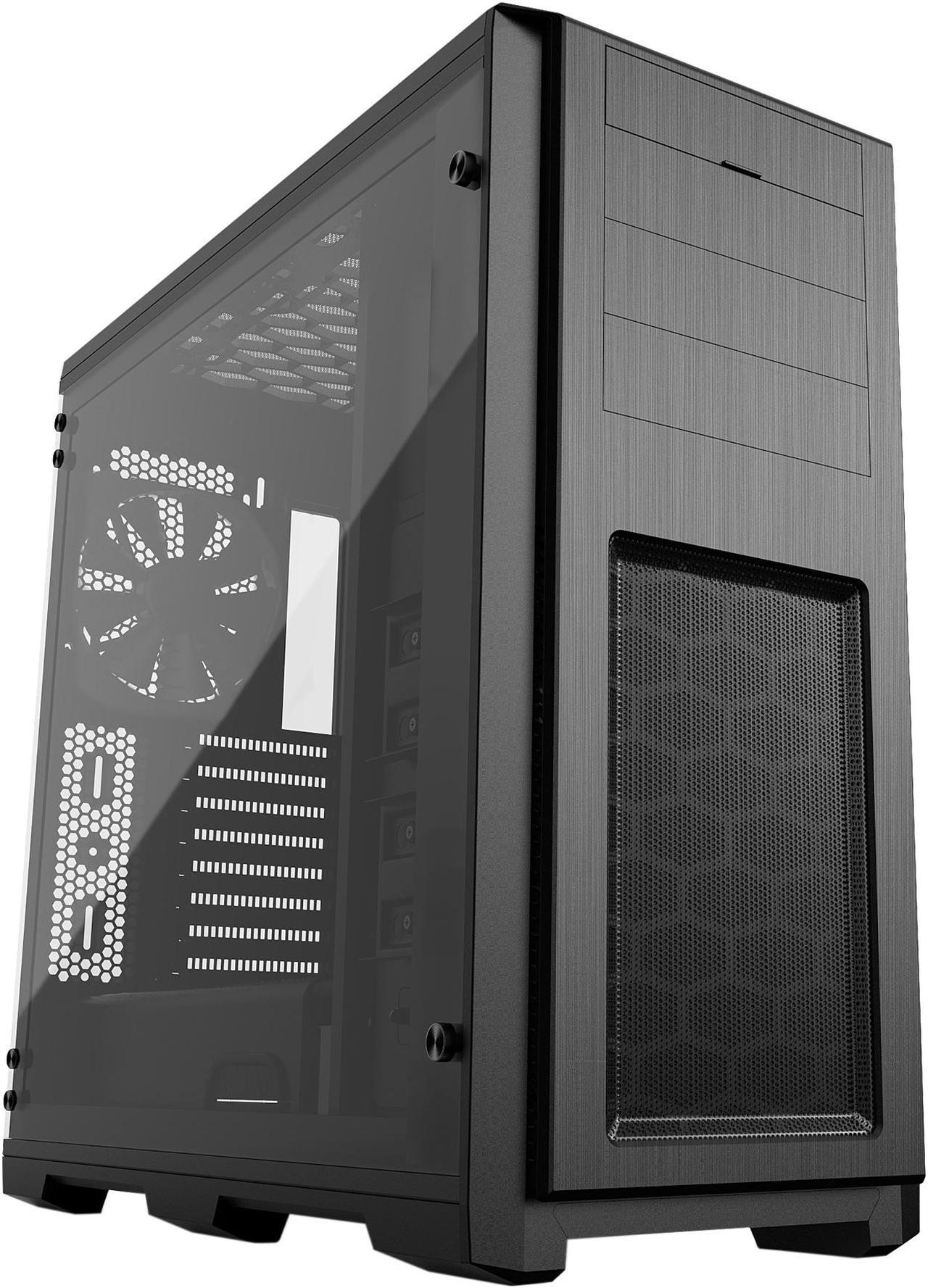 Phanteks Enthoo Pro TG PH-ES614PTG_BK Integrated RGB Lighting Control Tempered Glass Side Panel ATX Full Tower Computer Case - Black