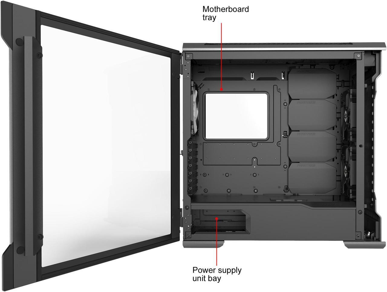 Alt view image 10 of 20 - Phanteks Enthoo Evolv X PH-ES518XTG_DAG01 Anthracite Gray Aluminum ATX Mid Tower Computer Case