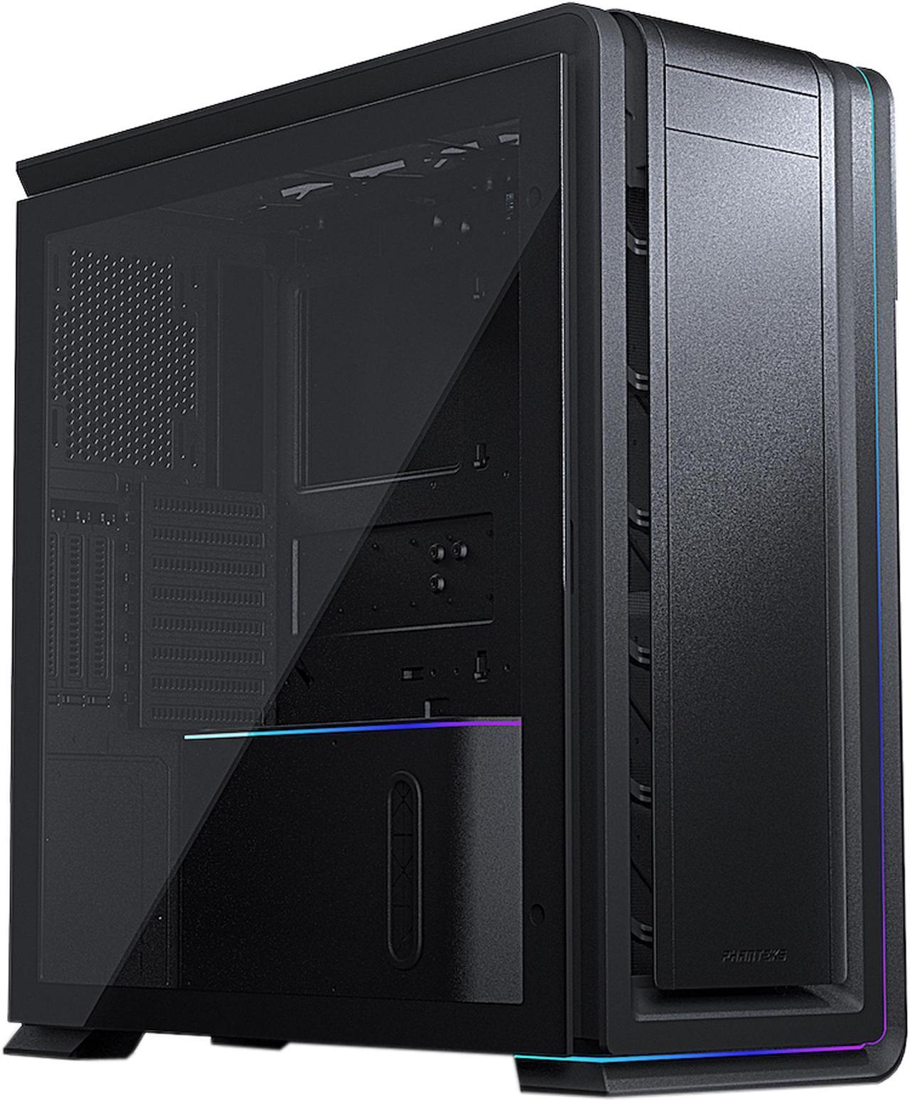 Phanteks Enthoo 719 High Performance Full Tower - Tempered Glass, Aluminum Panel, Dual System/PSU Support, Massive Storage, Fan Hub, Digital RGB Lighting - Satin Black