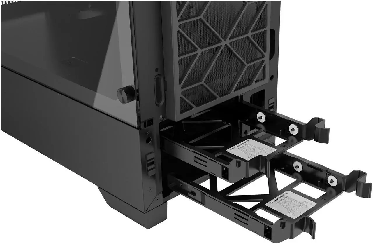 Alt view image 9 of 13 - Metallic Gear Neo-G Mid-Tower ATX, Decorative Tempered Glass Front Design, 2x 120 Digital RGB Skiron Fans, D-RGB Controller, Black