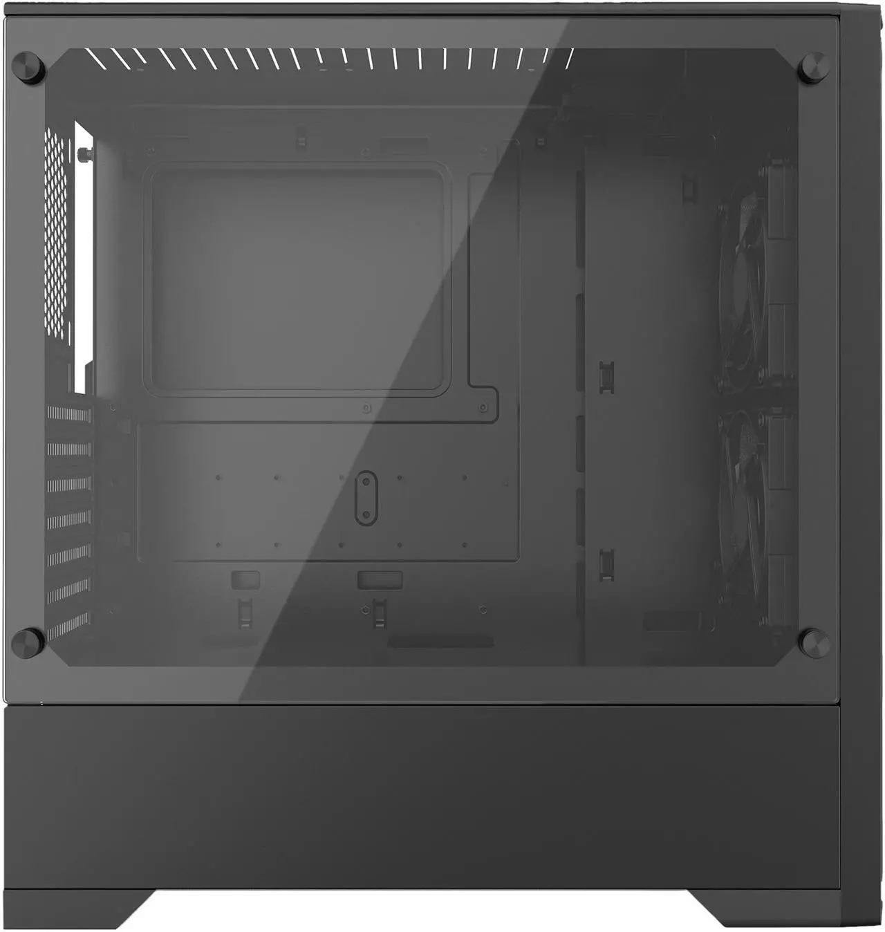 Alt view image 4 of 13 - Metallic Gear Neo-G Mid-Tower ATX, Decorative Tempered Glass Front Design, 2x 120 Digital RGB Skiron Fans, D-RGB Controller, Black