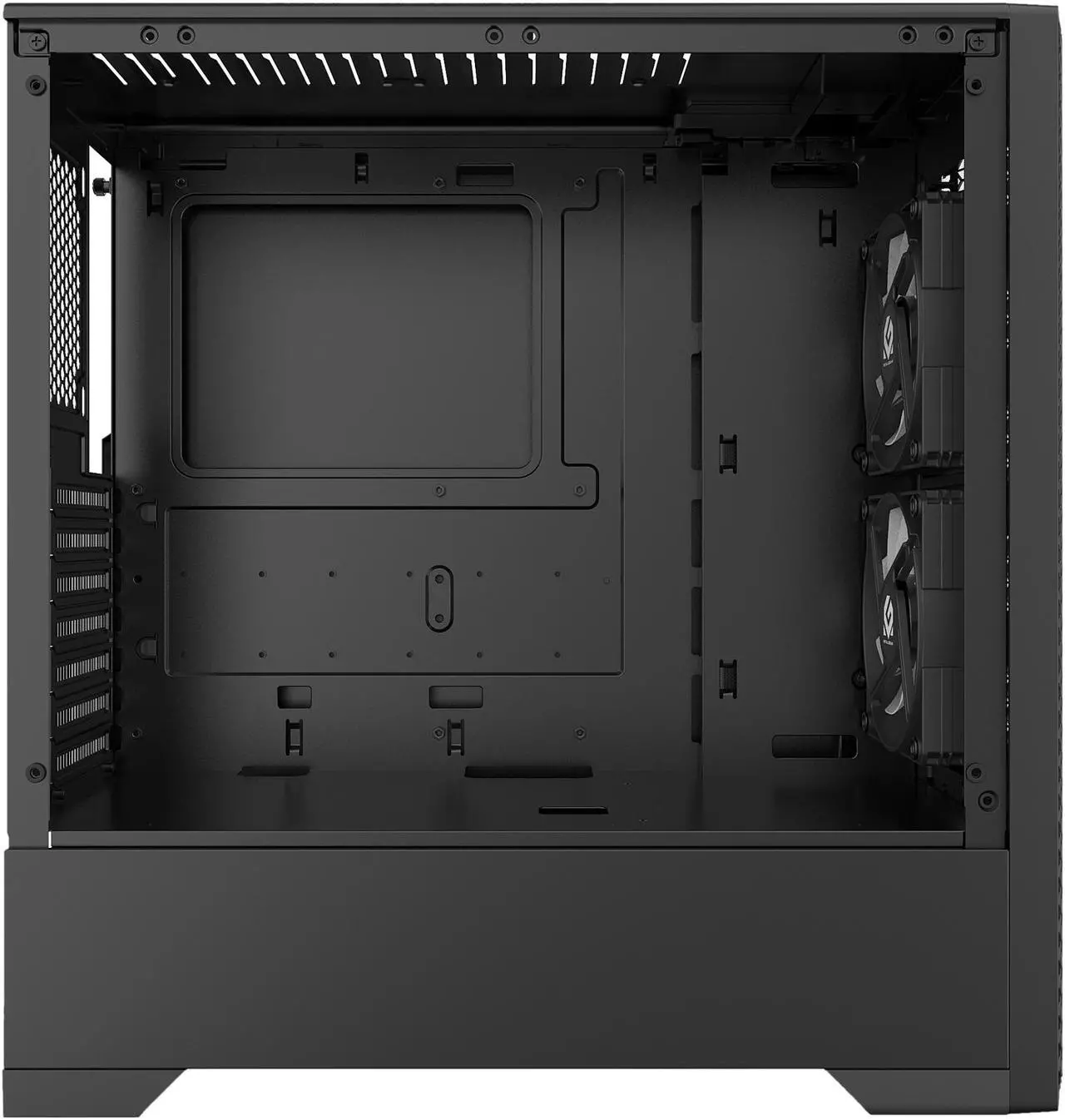 Alt view image 4 of 13 - Metallic Gear Neo Air ATX Mid Tower High Airflow Mesh Front Design, 2x 120mm RGB Skiron Fans, RGB Controller, Black
